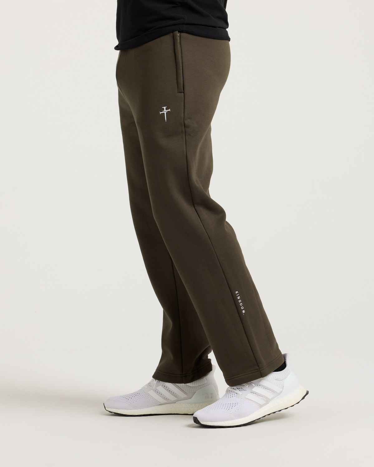Signature Fleece Straight Leg Sweats - Burnt Olive