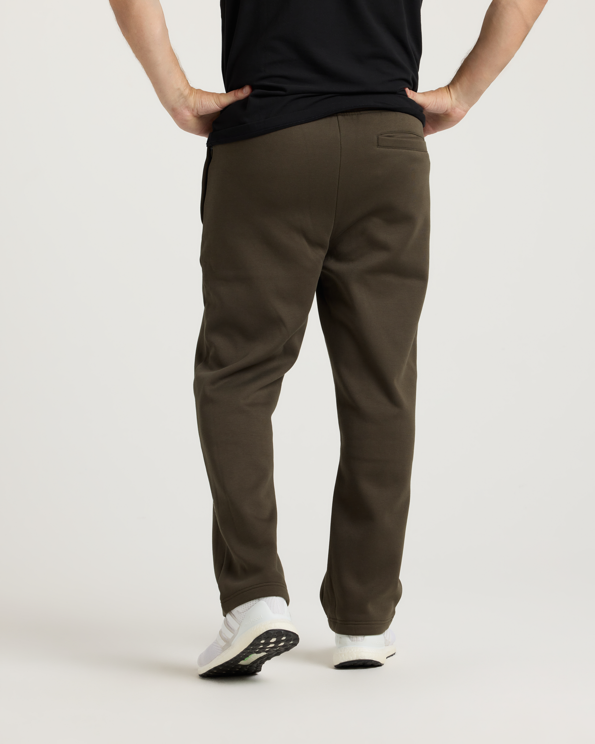 Signature Fleece Straight Leg Sweats - Burnt Olive