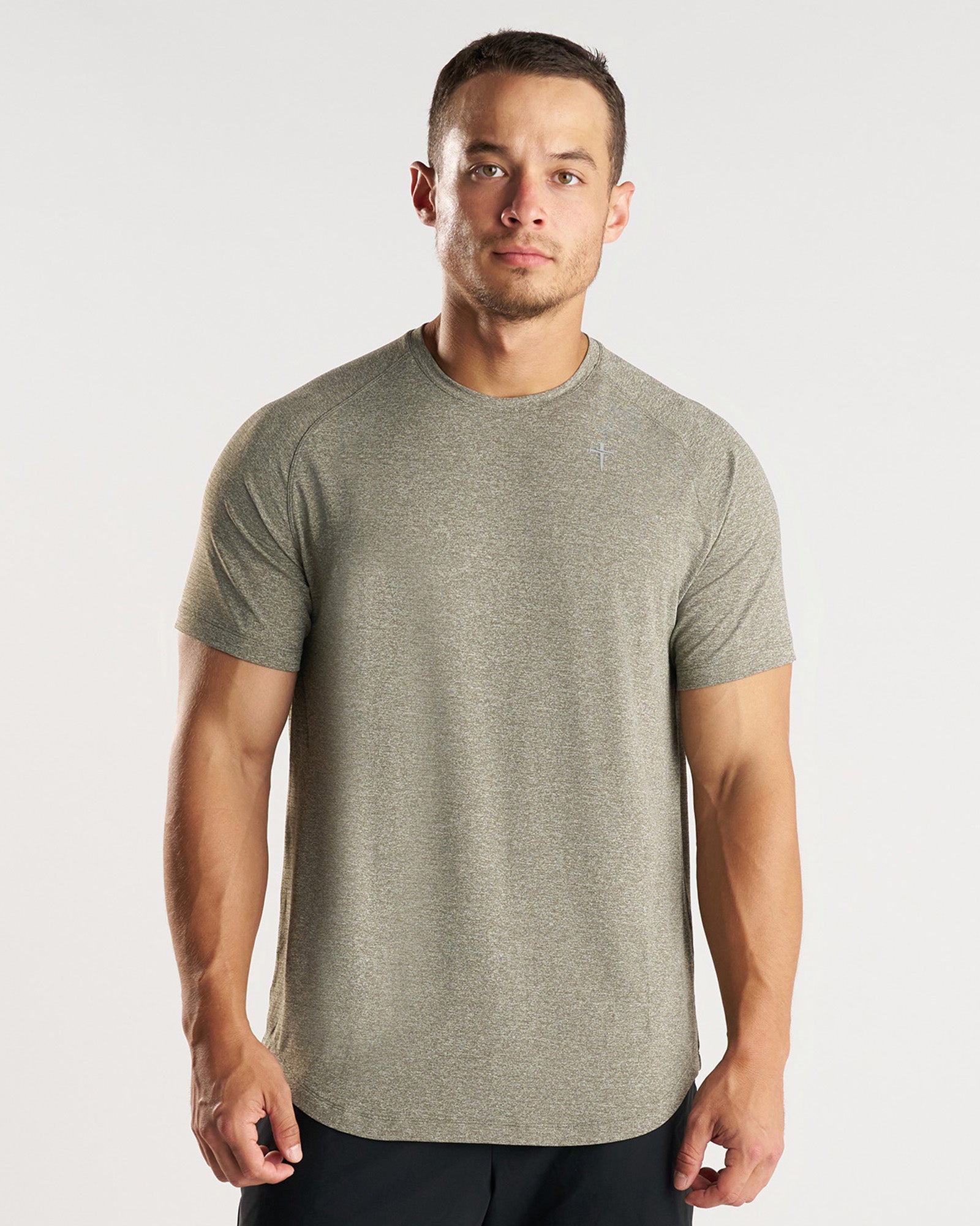 Aion-Lite™ Tee "Cross" - Sage Marl