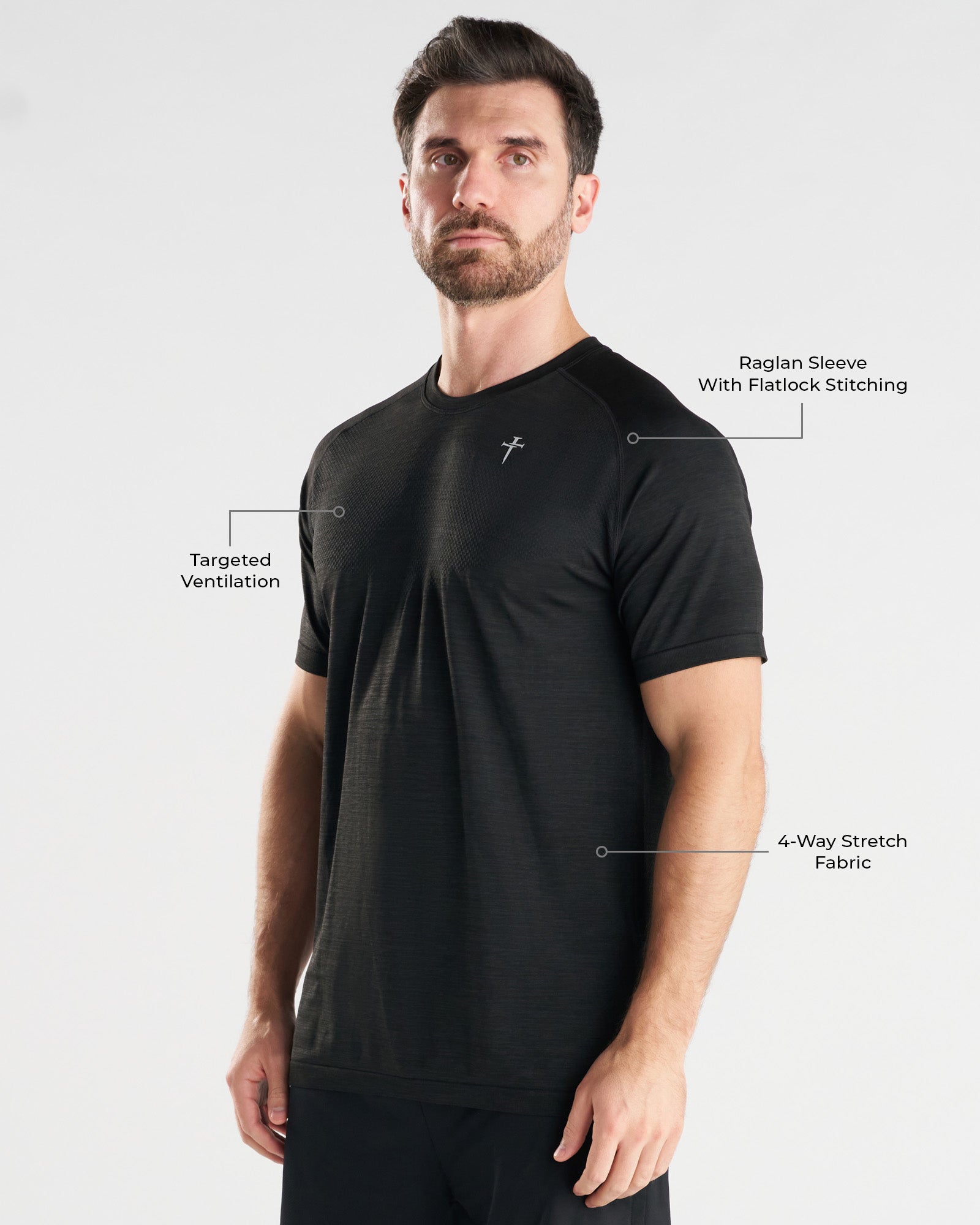 Seamless Tee - Black Marl