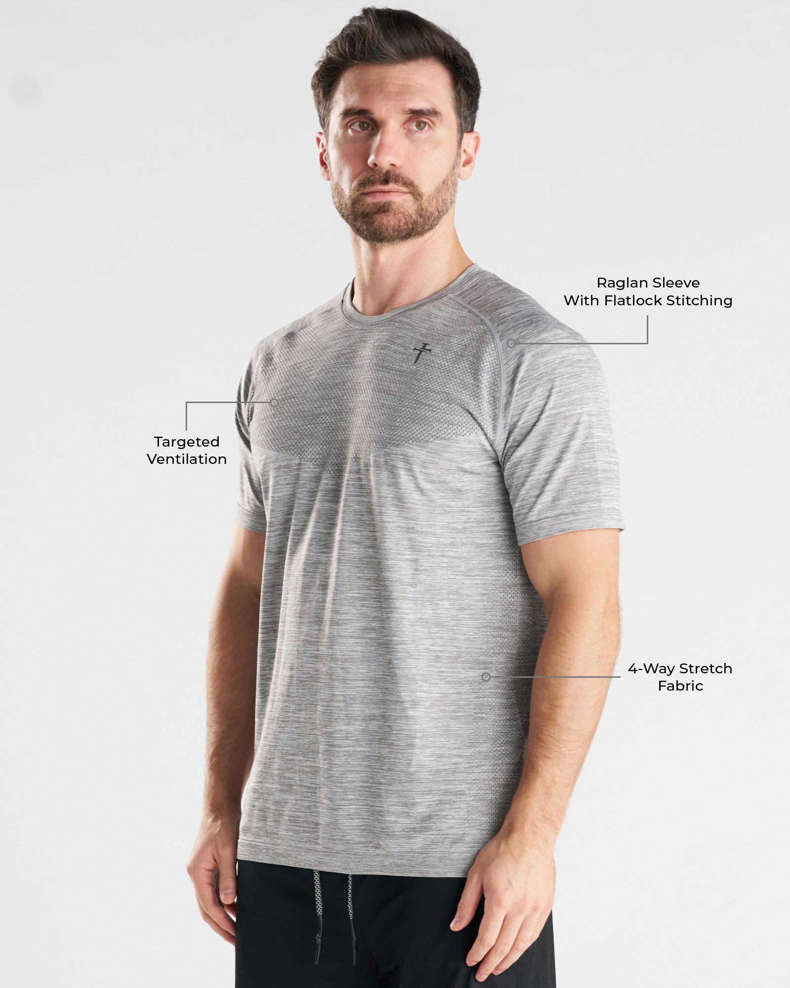 Seamless Tee - Grey Marl