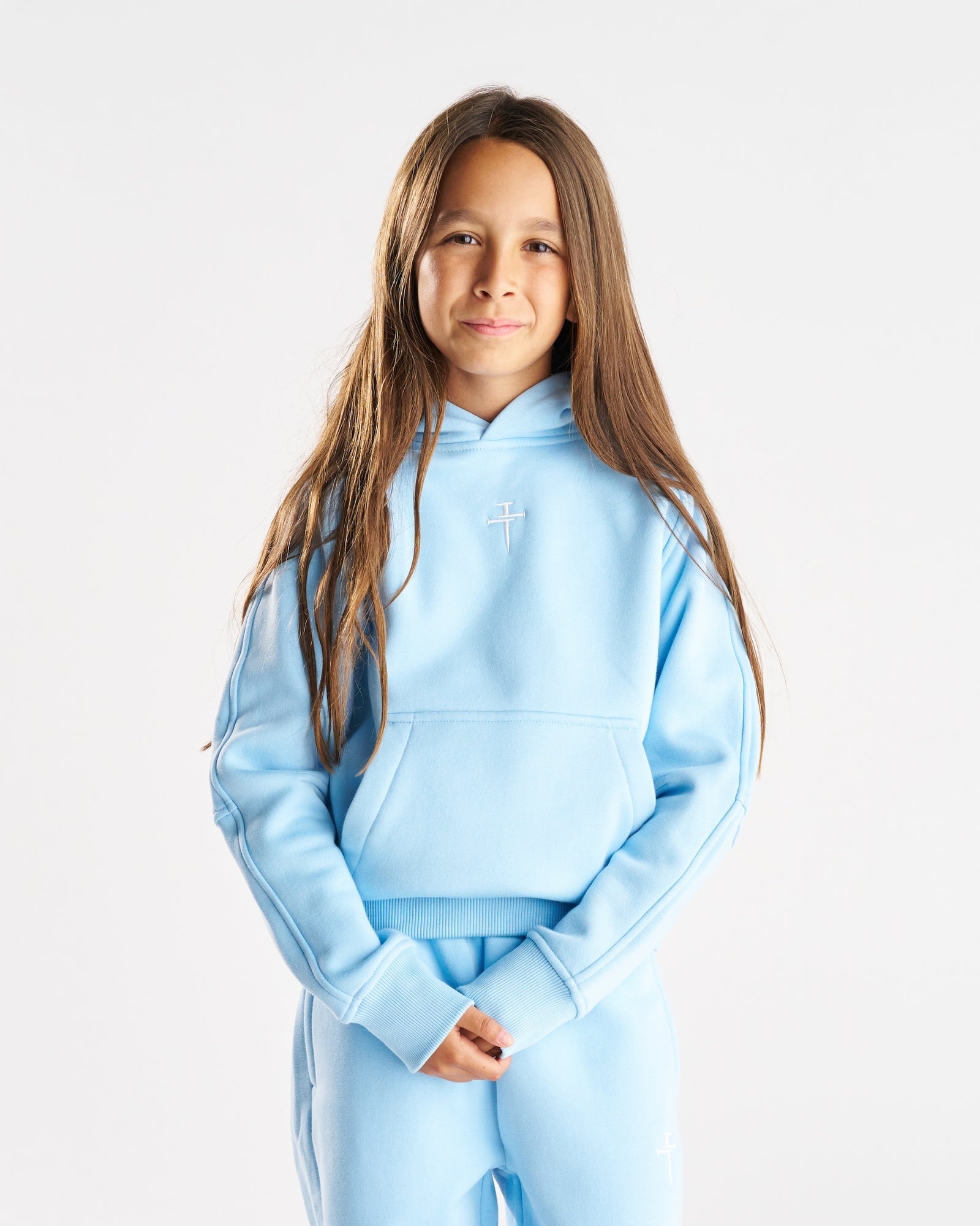 Youth Signature Fleece Hoodie - Sky Blue