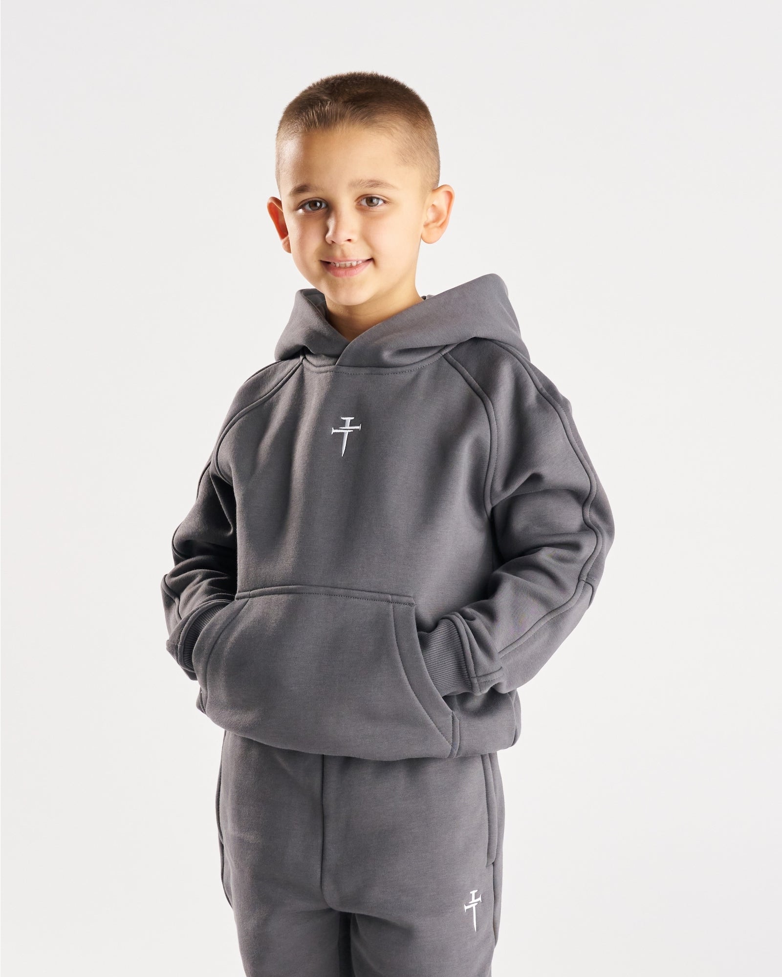 Youth Signature Fleece Hoodie - Space Grey