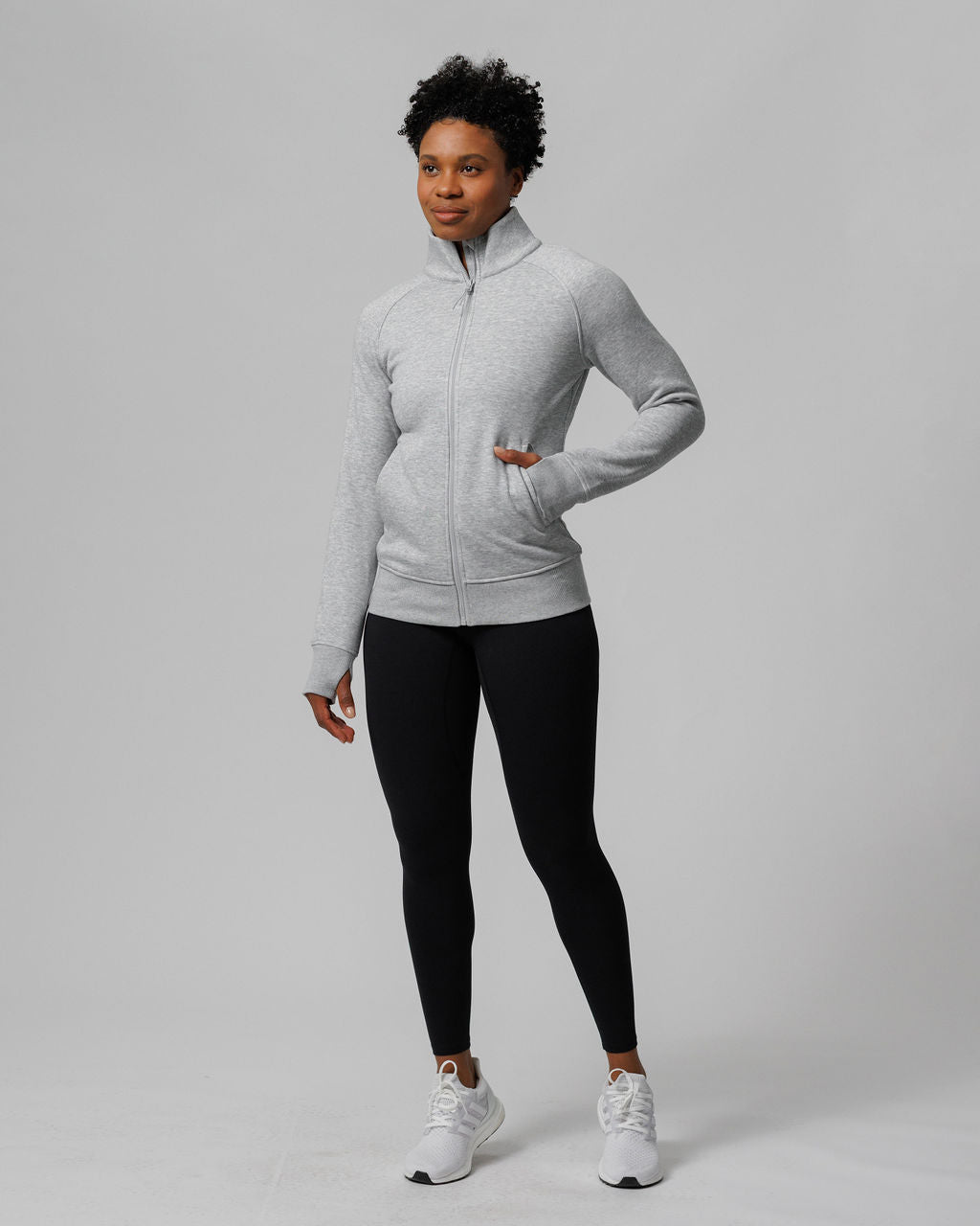 Nova Full Zip - Heather Grey