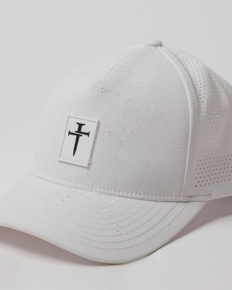 Perforated Hat - White