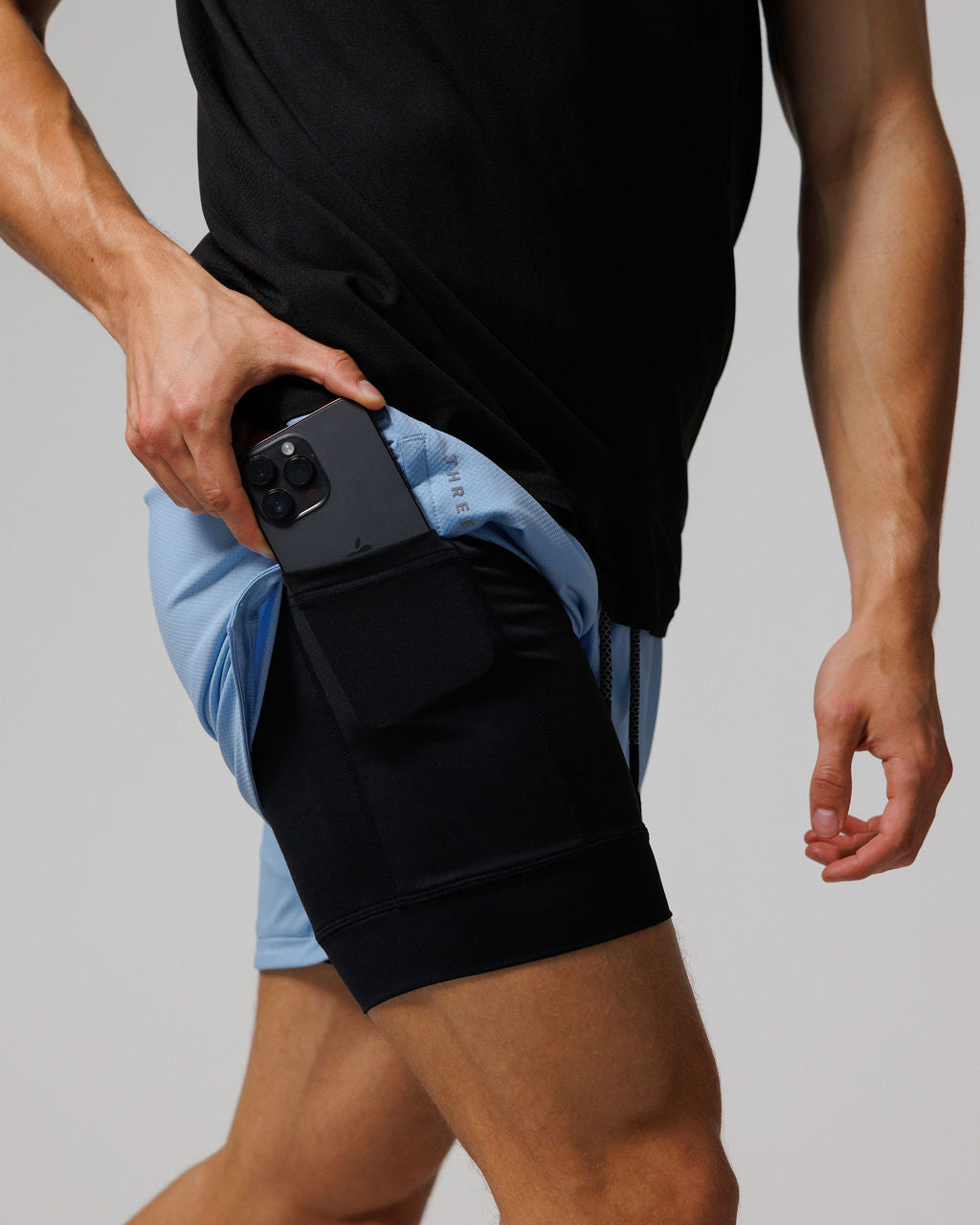 Pro-Tech 2.0 Liner Short "Mission" - Sky Blue