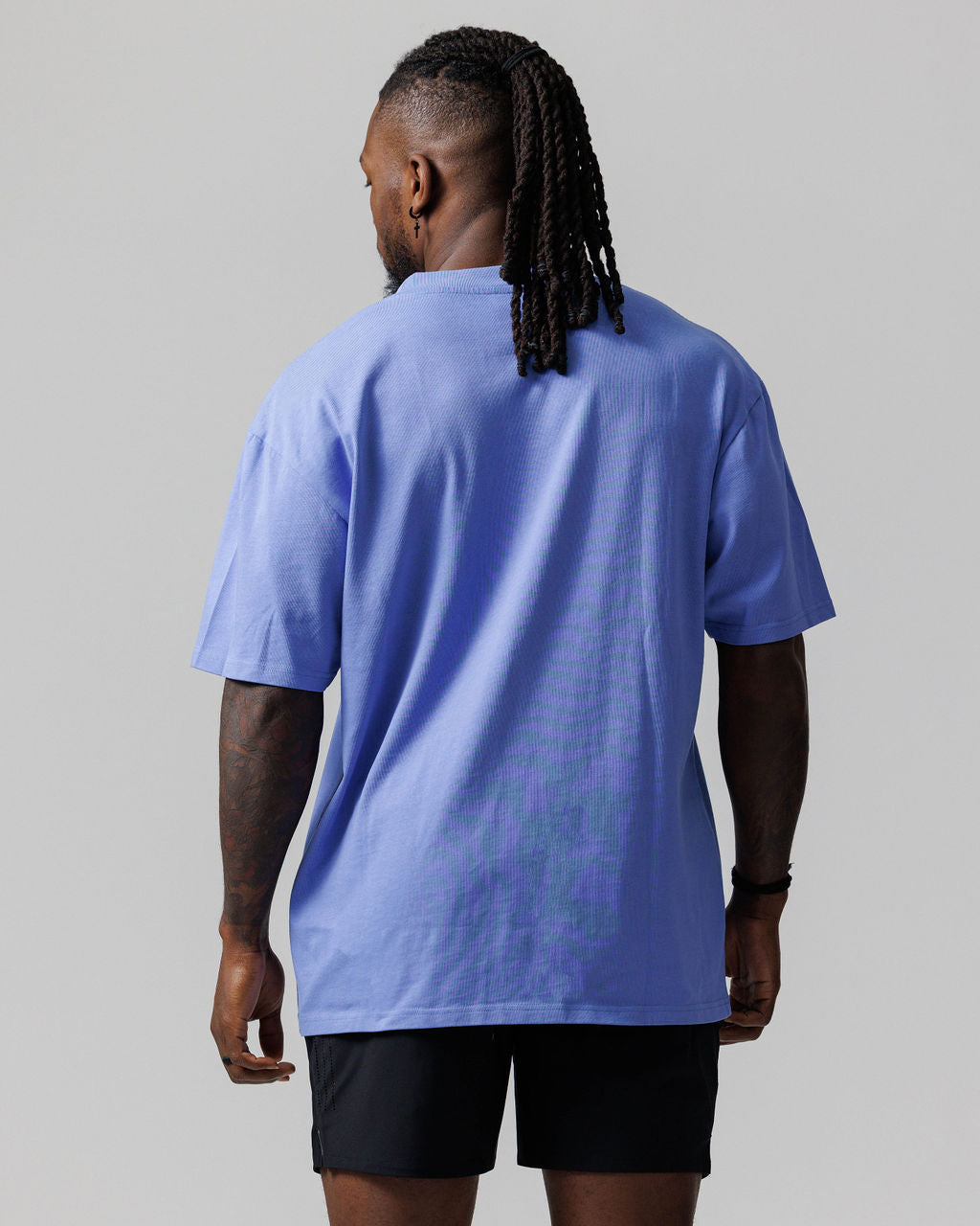 Heavyweight Cotton Oversized Tee - Serene Blue