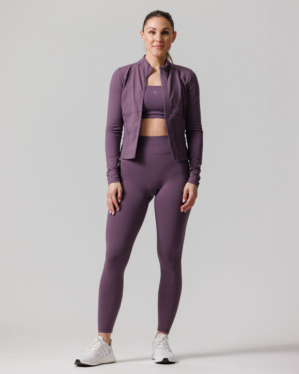 Nova Full-Zip Fitted Jacket - Black Plum