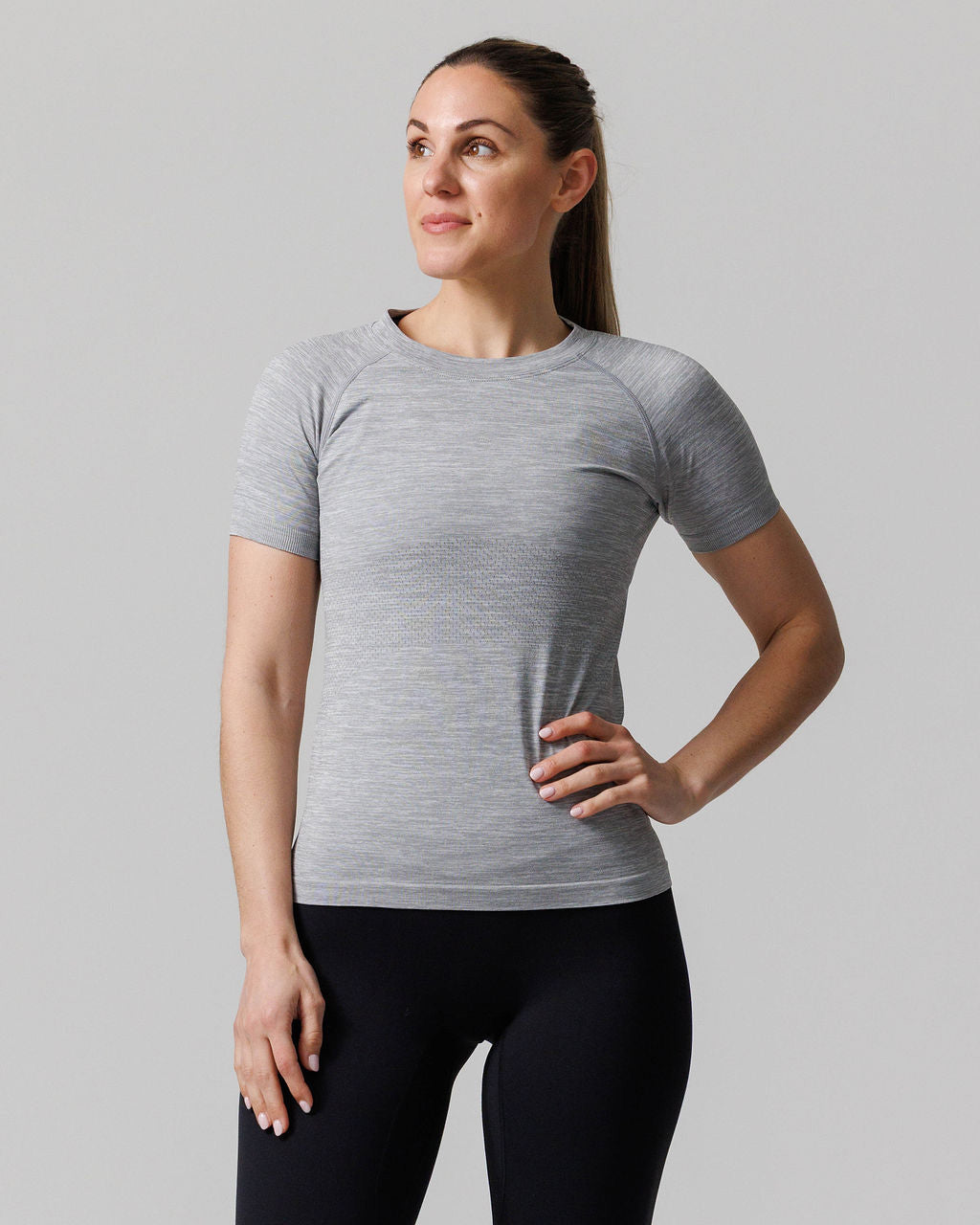 Women's Seamless Tee "Minimal" - Grey Marl