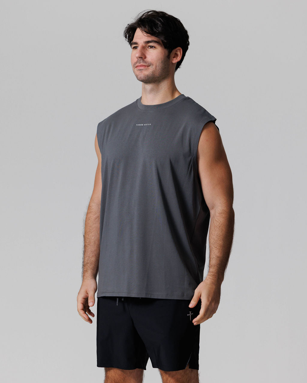 Core Oversized Muscle Tank - Space Grey