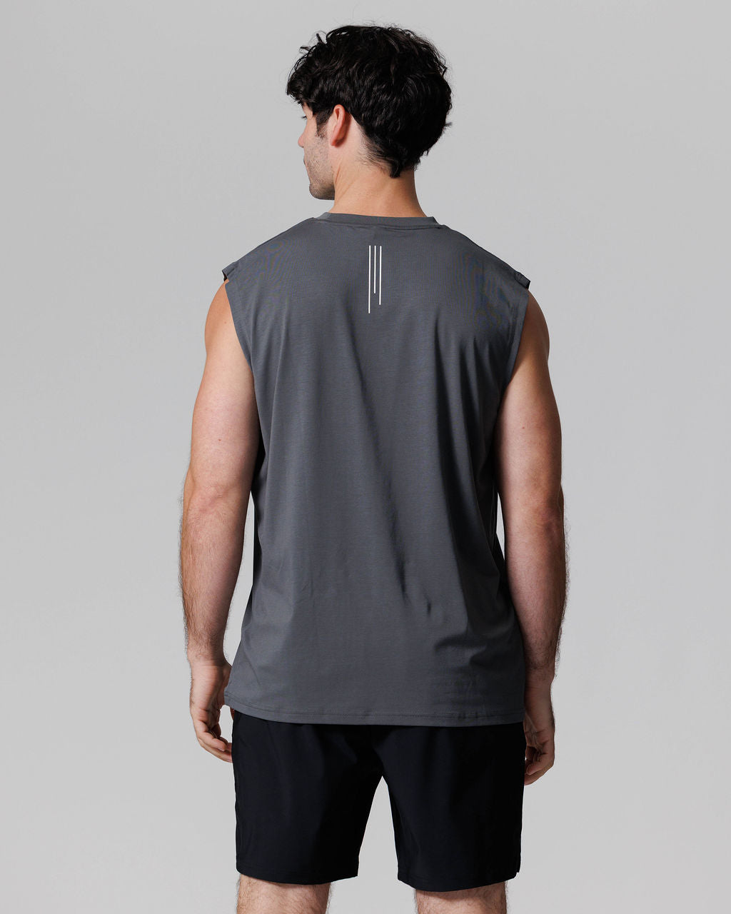 Core Oversized Muscle Tank - Space Grey