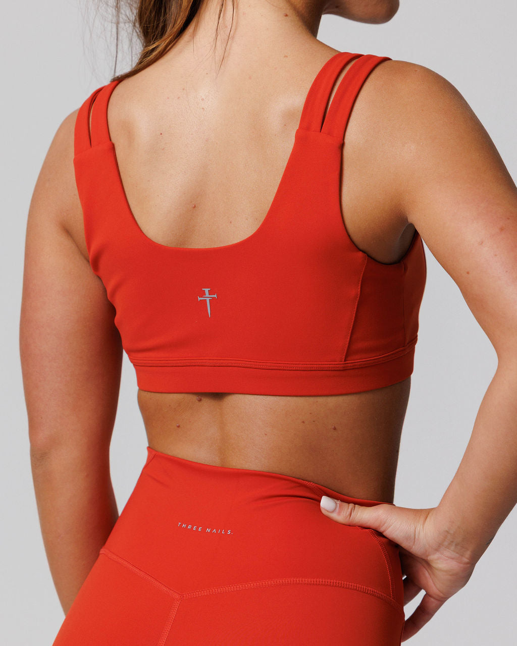 Nova Split-Strap Sports Bra - Red Rock