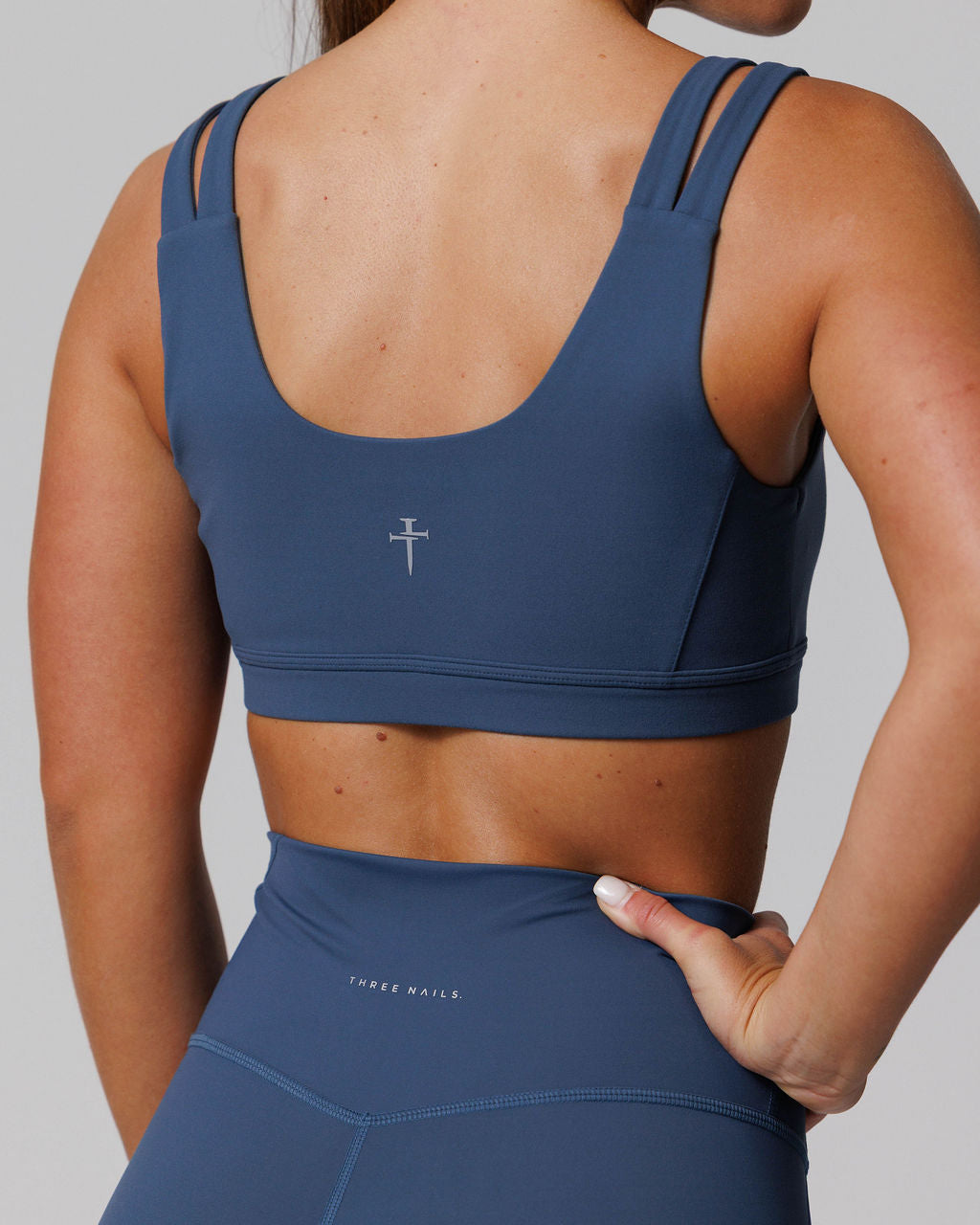 Nova Split-Strap Sports Bra - Midnight Navy
