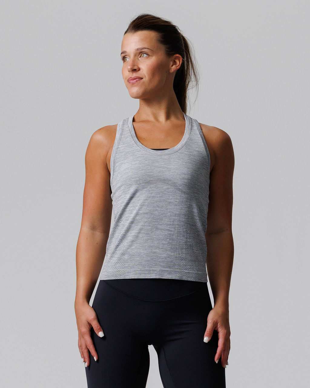 Women's Seamless Tank - Grey Marl