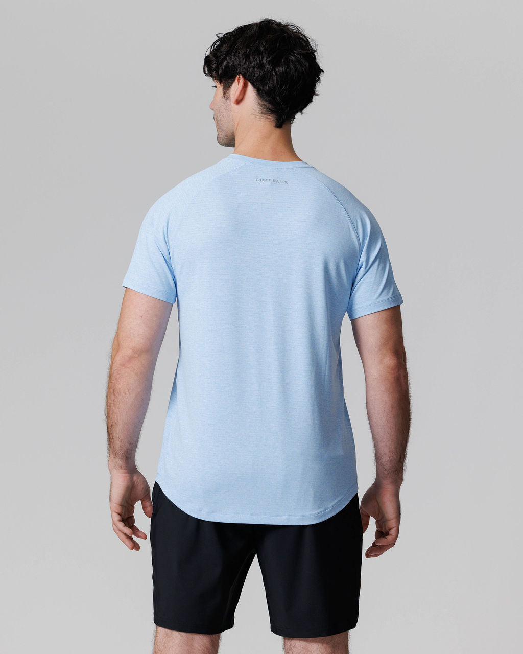 Aion-Lite™ Tee "Cross" - Sky Blue Marl
