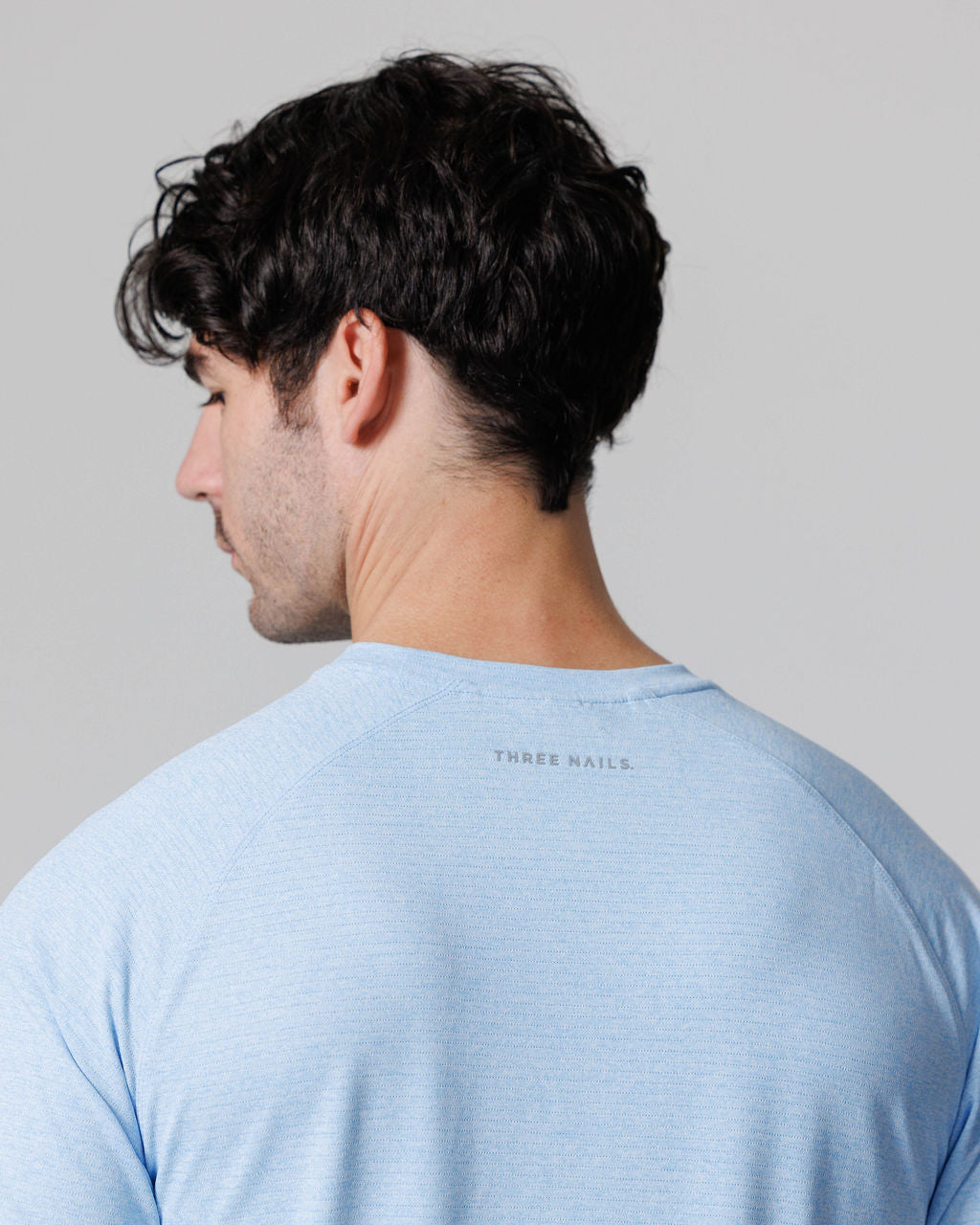 Aion-Lite™ Tee "Cross" - Sky Blue Marl