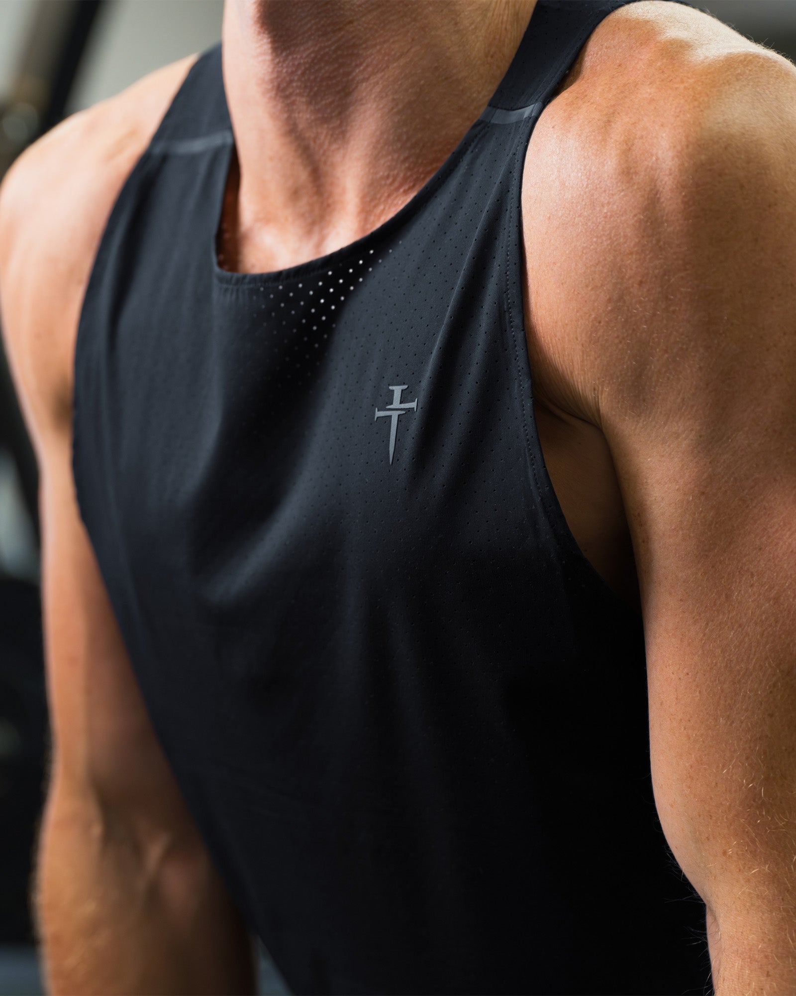 Laser Perforated Tank - Black