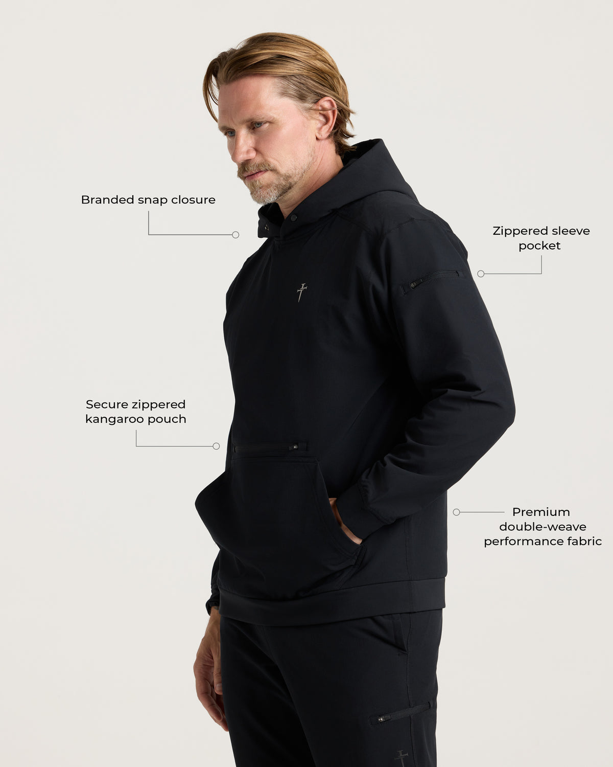 Vanta+ Hoodie - Black "Cross"