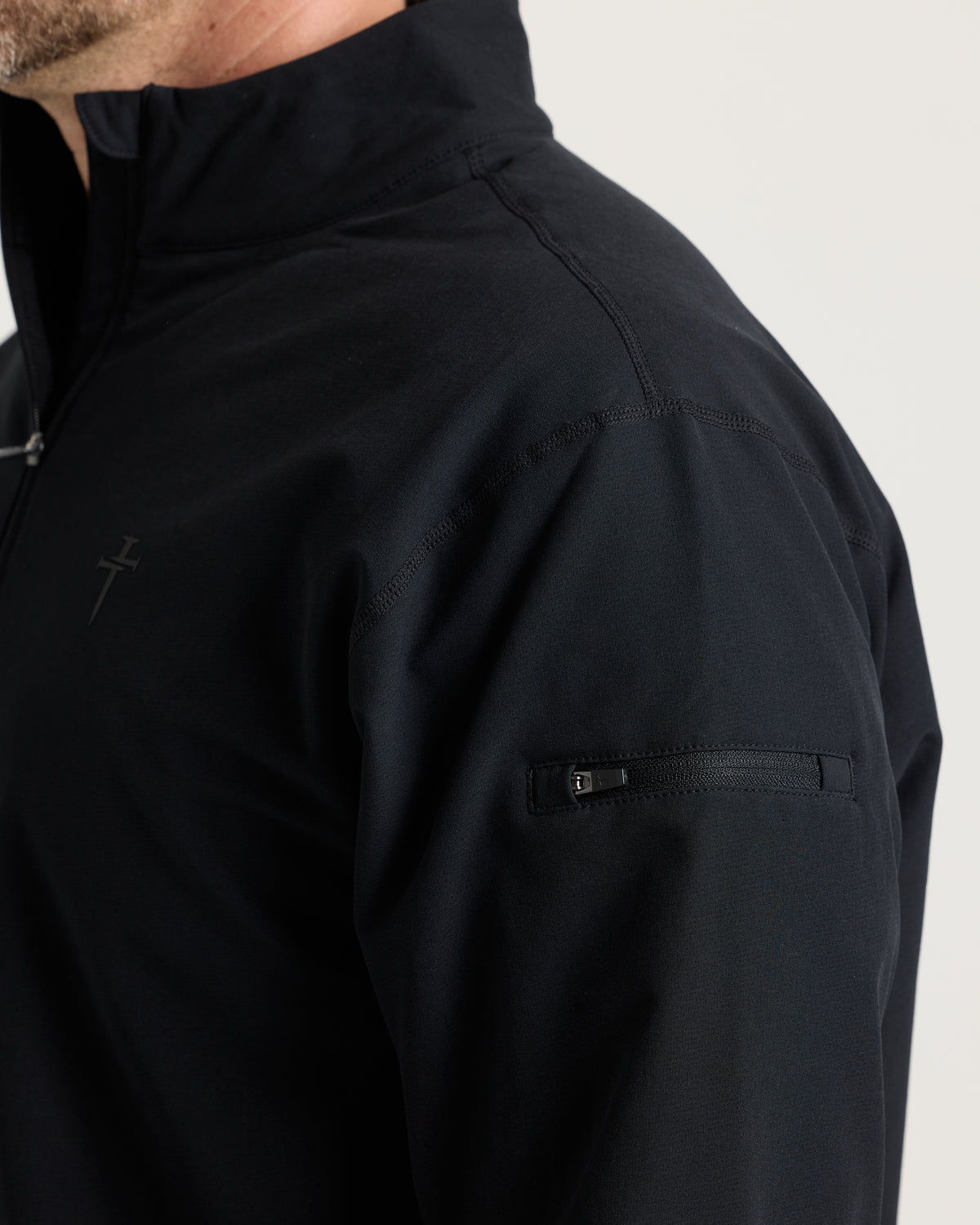 Vanta+ Quarter Zip - Blackout "Cross"