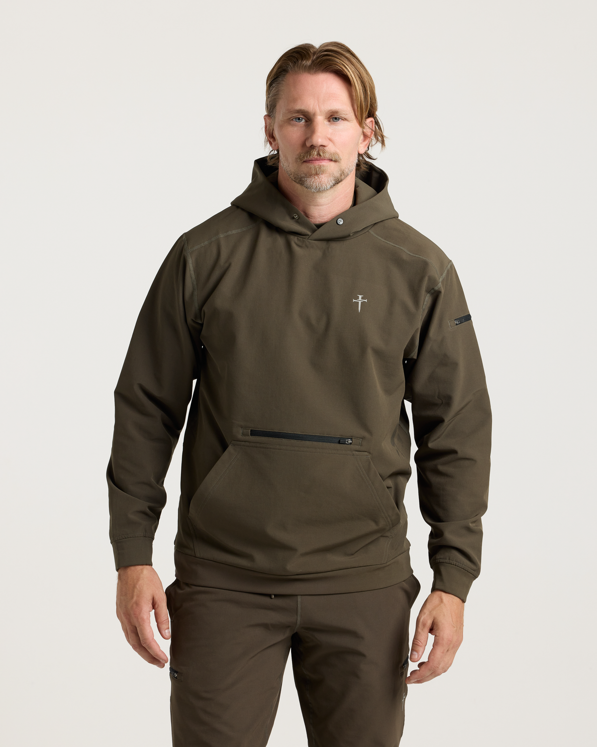 Vanta+ Hoodie - Burnt Olive "Cross"