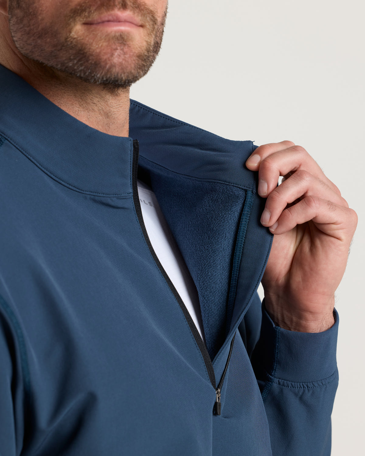 Vanta+ Quarter Zip - Midnight Navy "Minimal"