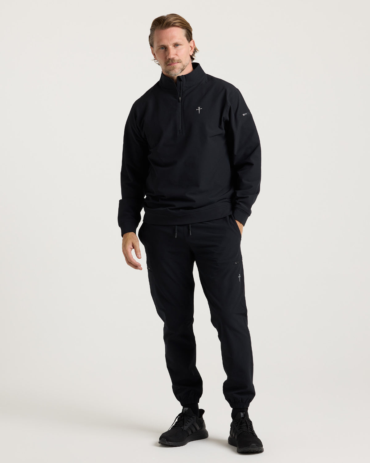 Vanta+ Quarter Zip - Black "Cross"