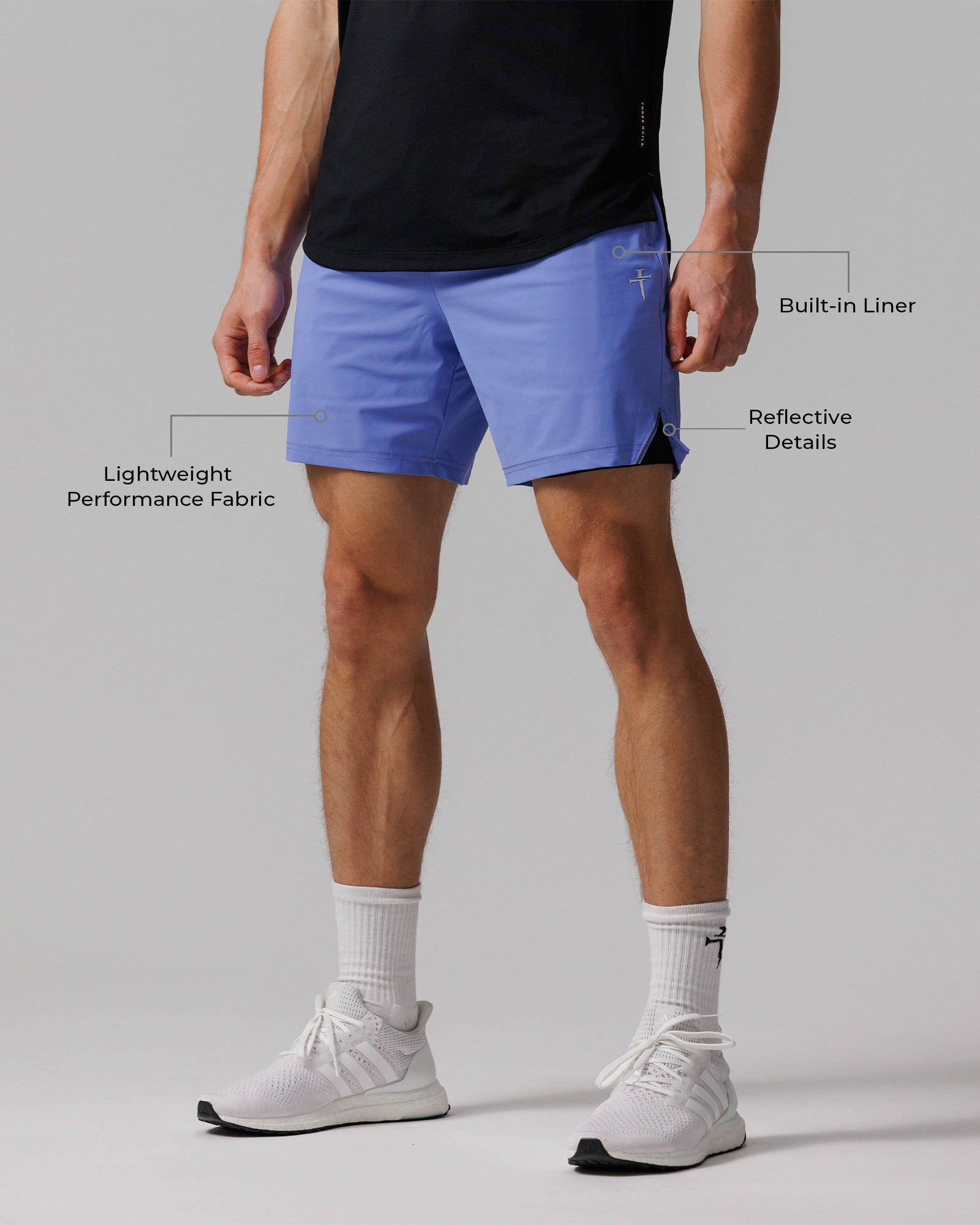 Vapor-Lite™ Liner Short "Cross" - Serene Blue