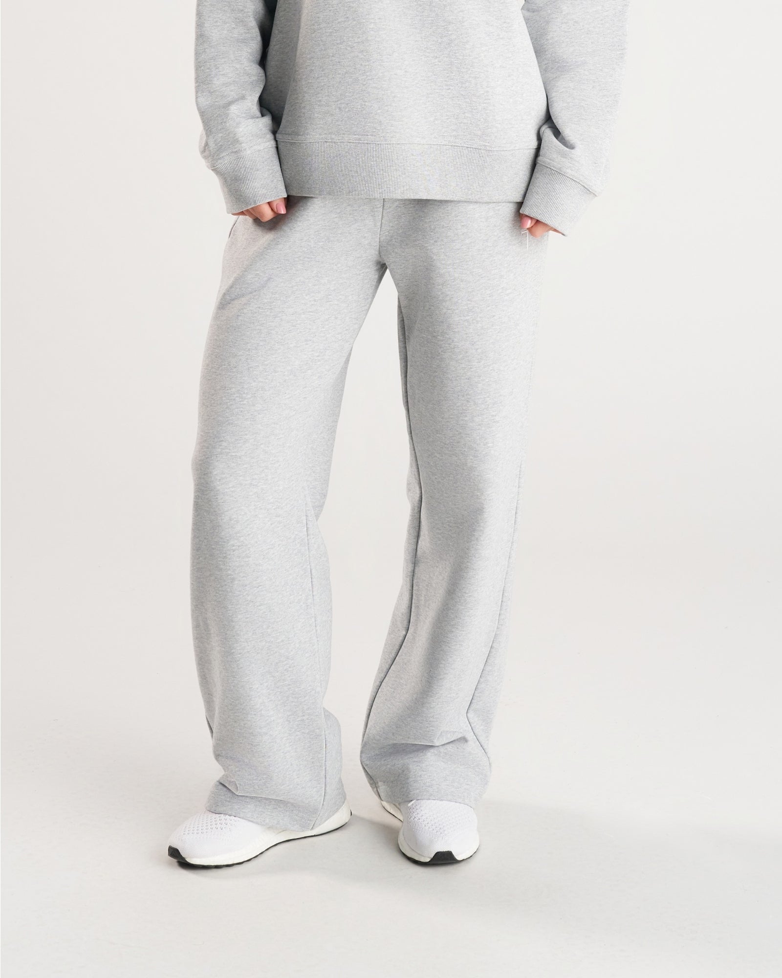 Women's French Terry Straight Leg Pant - Heather Grey