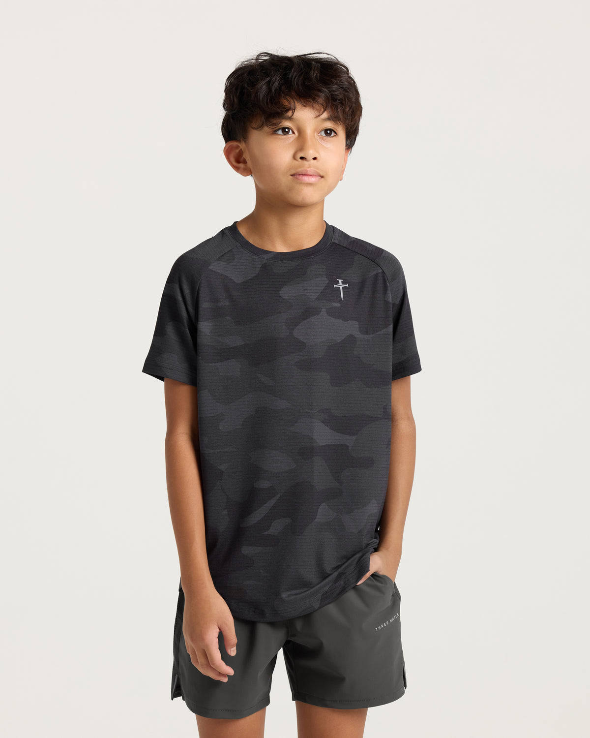 Youth Aion-Lite™ Tee "Cross" - Black Camo