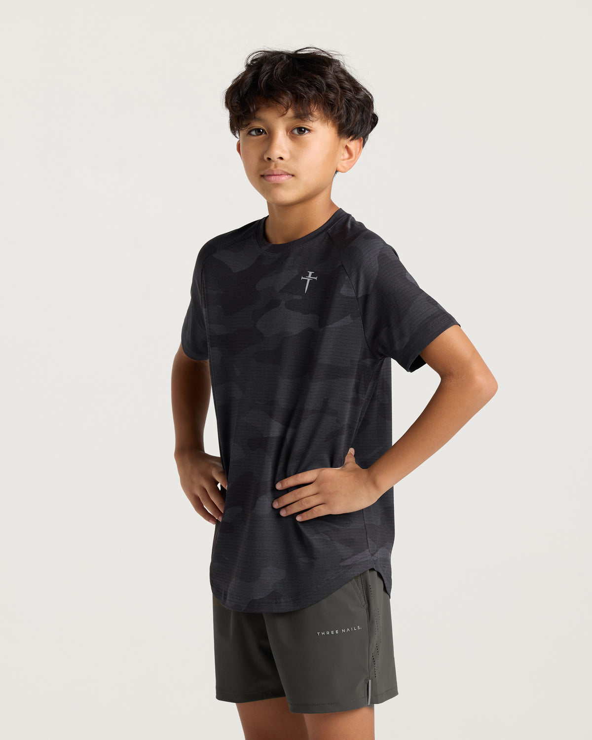 Youth Aion-Lite™ Tee "Cross" - Black Camo