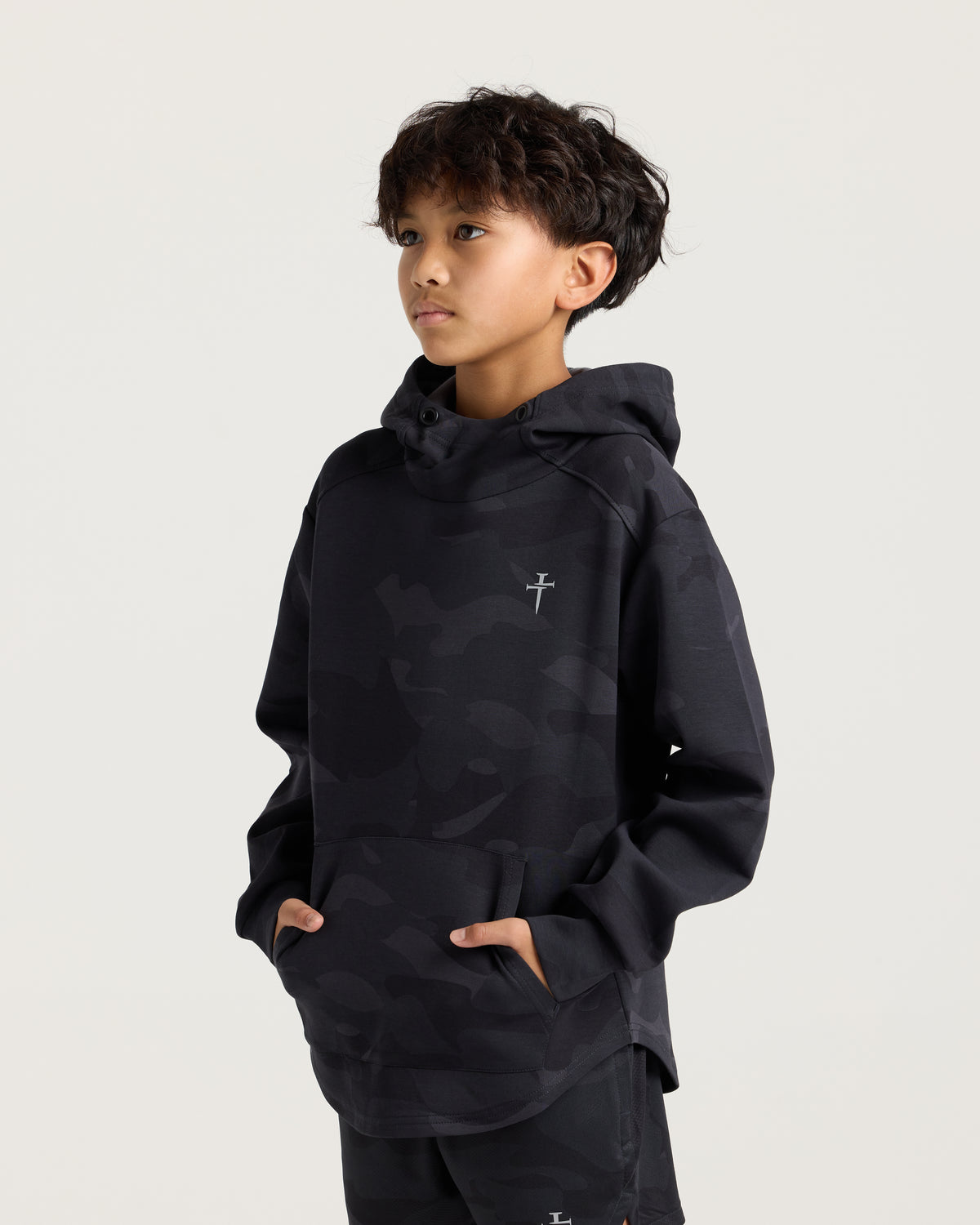 Youth Pro-Tech Hoodie - Black Camo