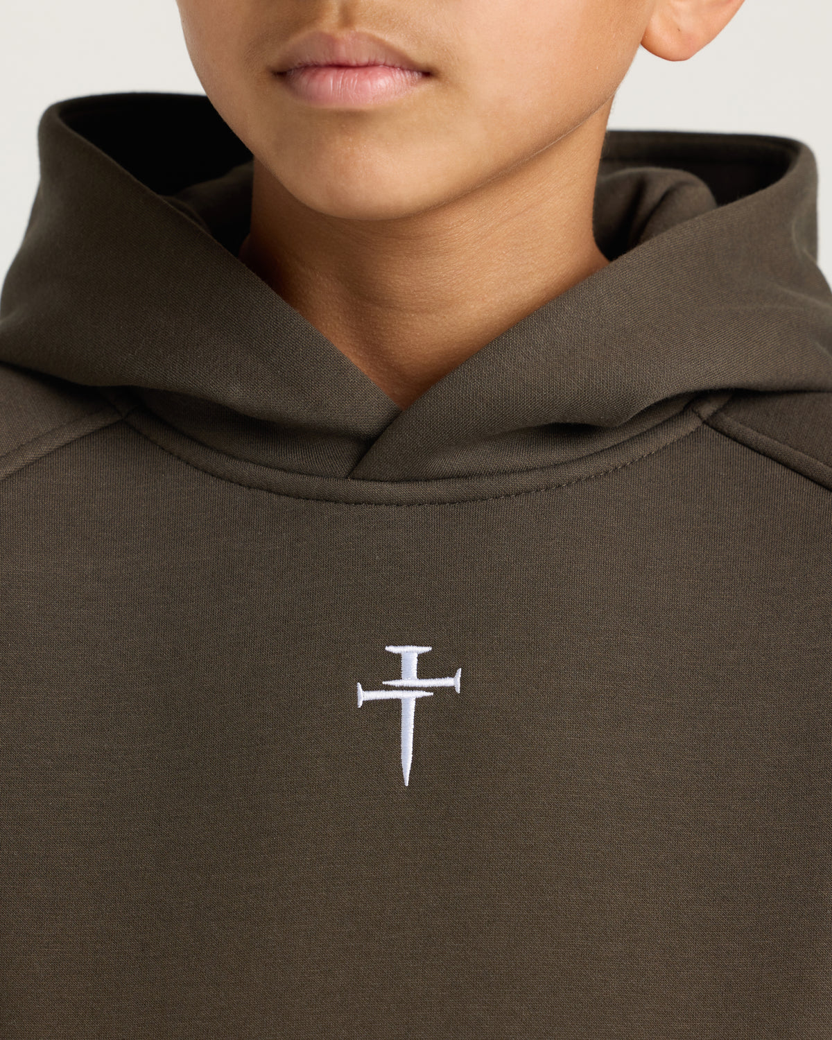 Youth Signature Fleece Hoodie - Burnt Olive