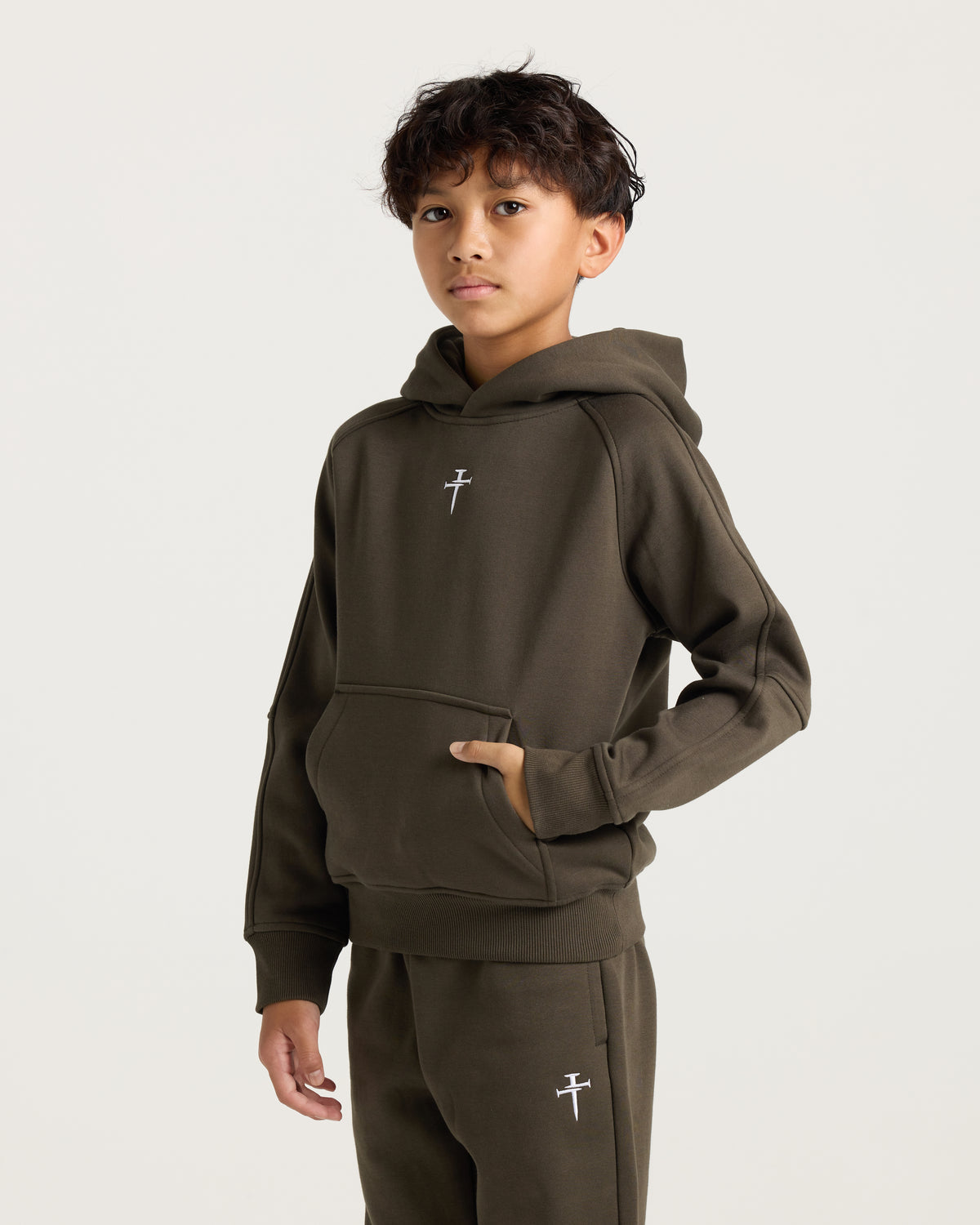 Youth Signature Fleece Hoodie - Burnt Olive