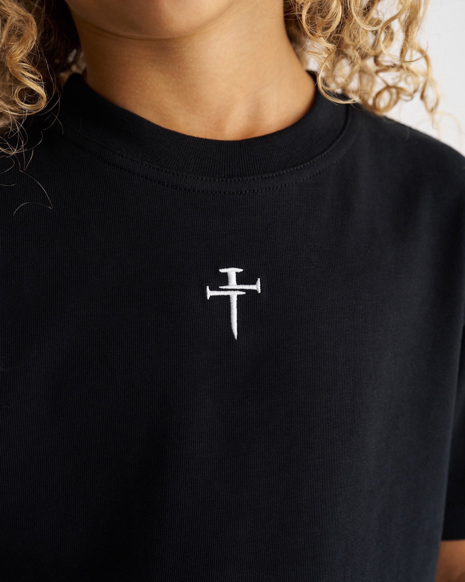 Youth Heavyweight Cotton Oversized Tee - Black