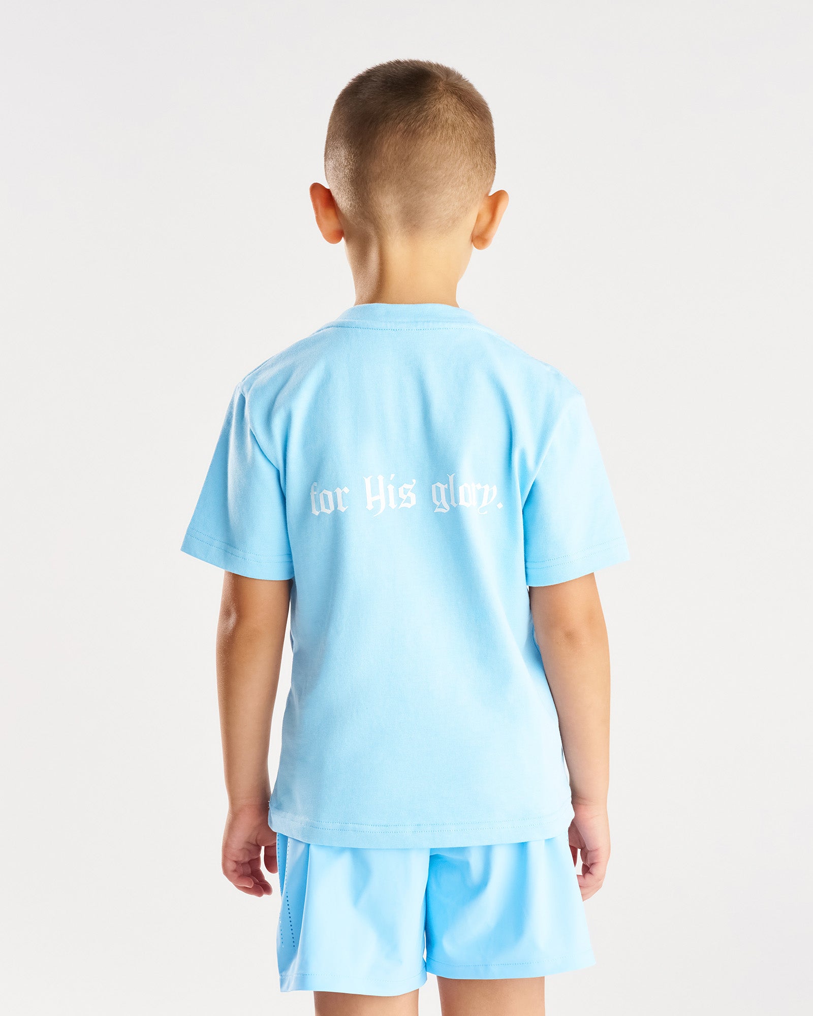 Youth Heavyweight Cotton Oversized Tee - Sky Blue