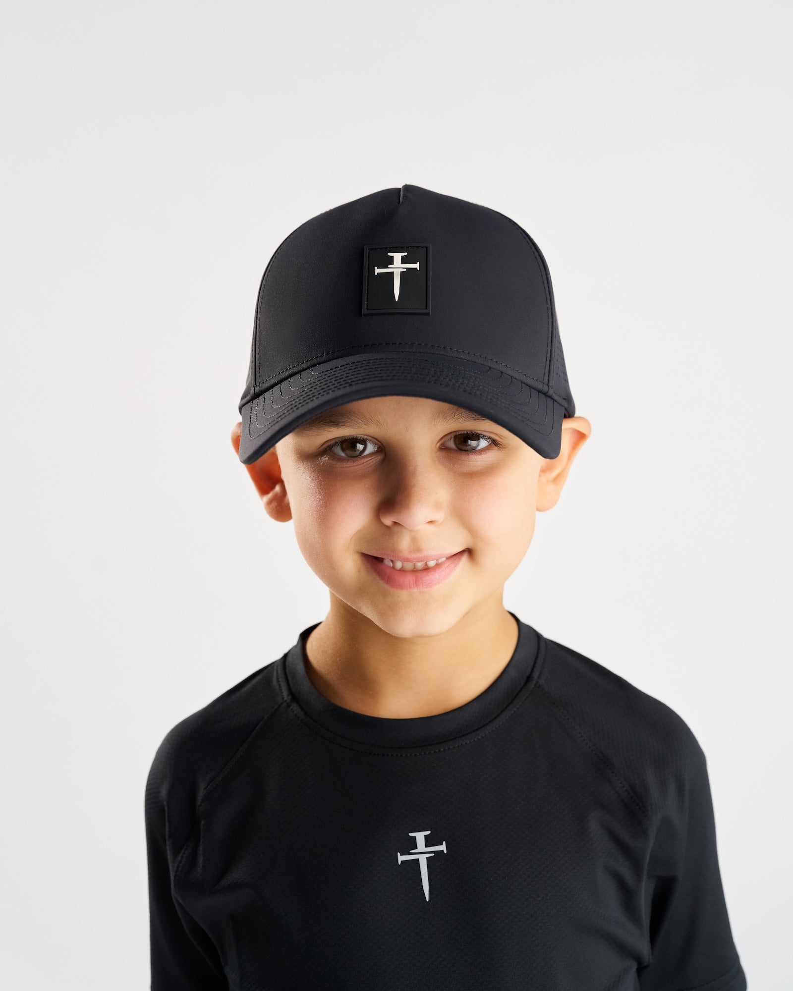 Youth Perforated Hat - Black