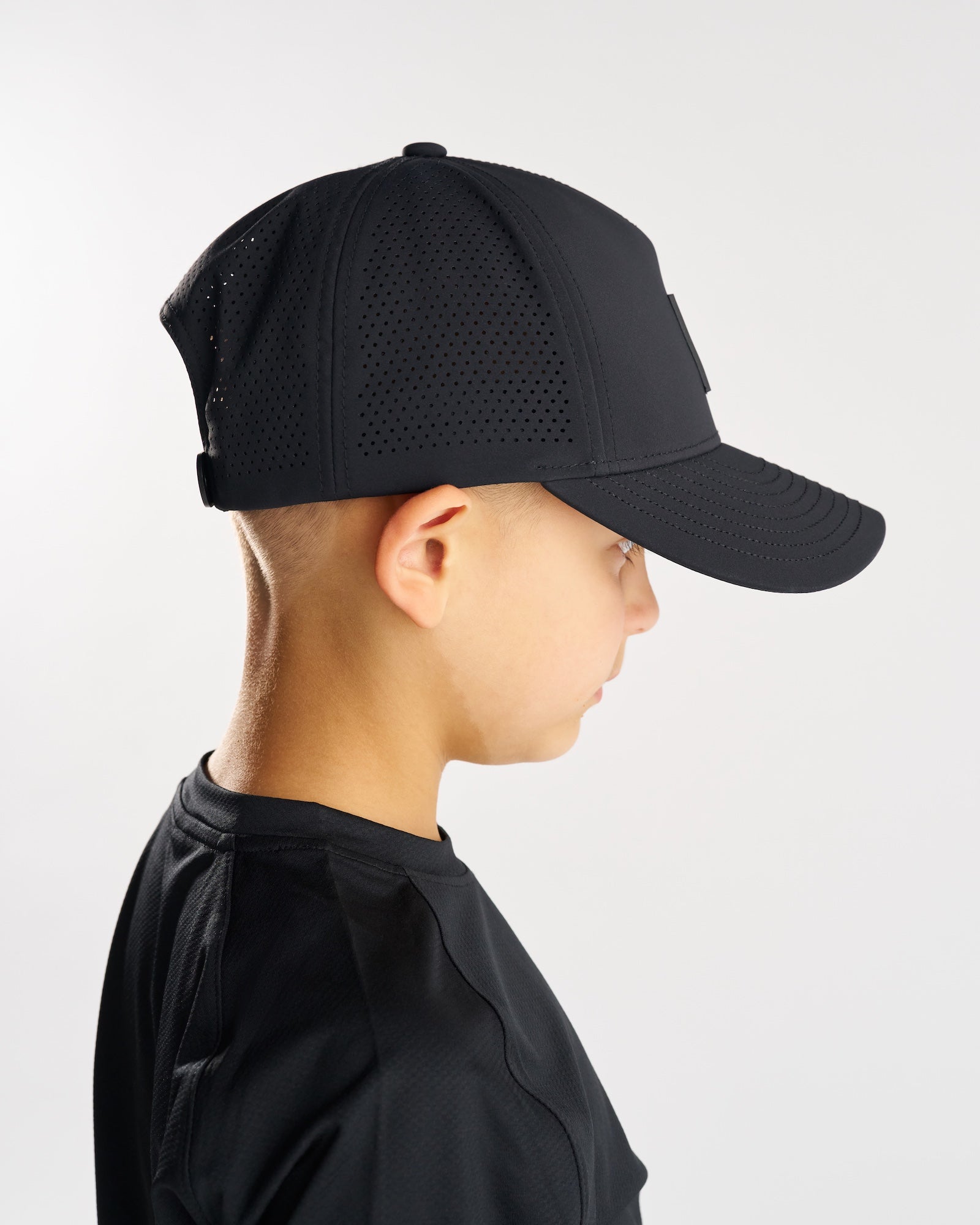 Youth Perforated Hat - Black