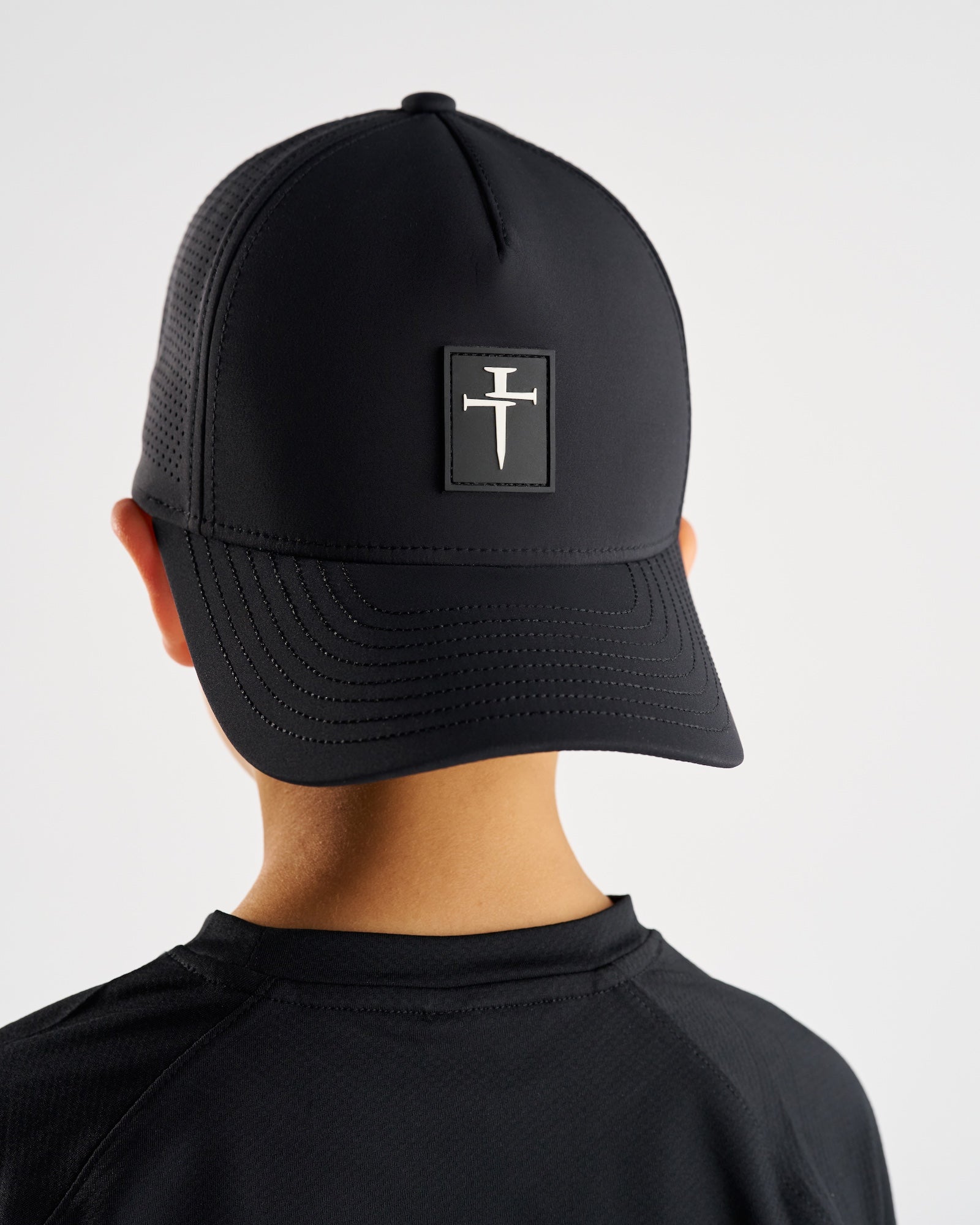 Youth Perforated Hat - Black