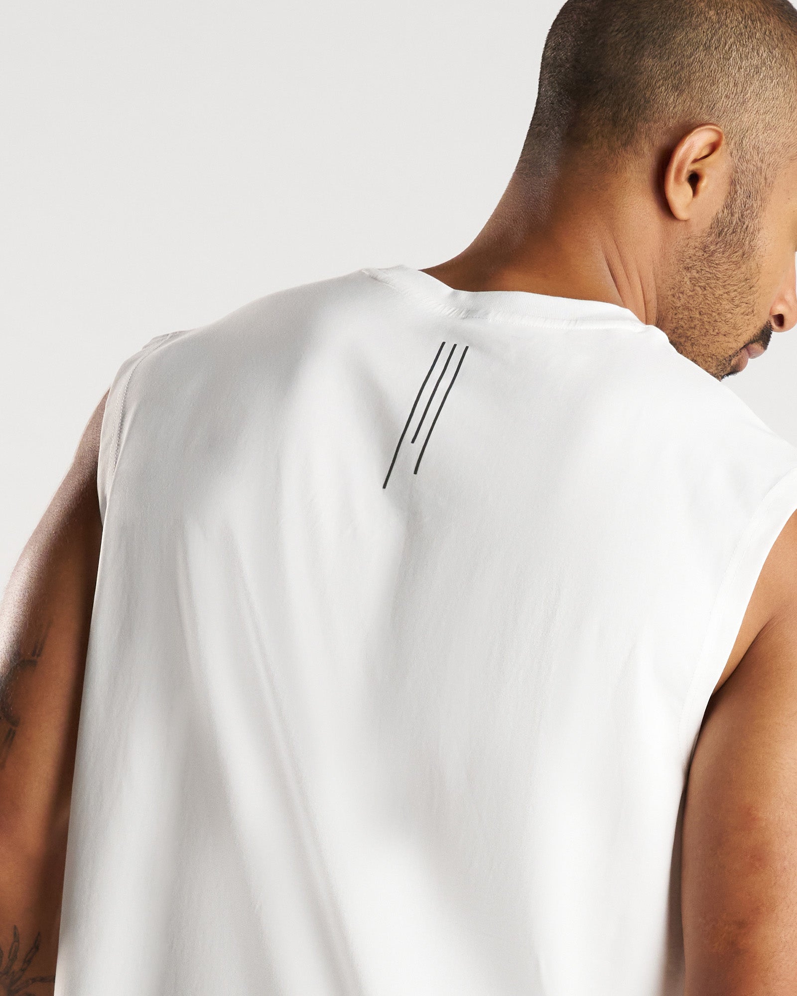 Core Oversized Muscle Tank - White