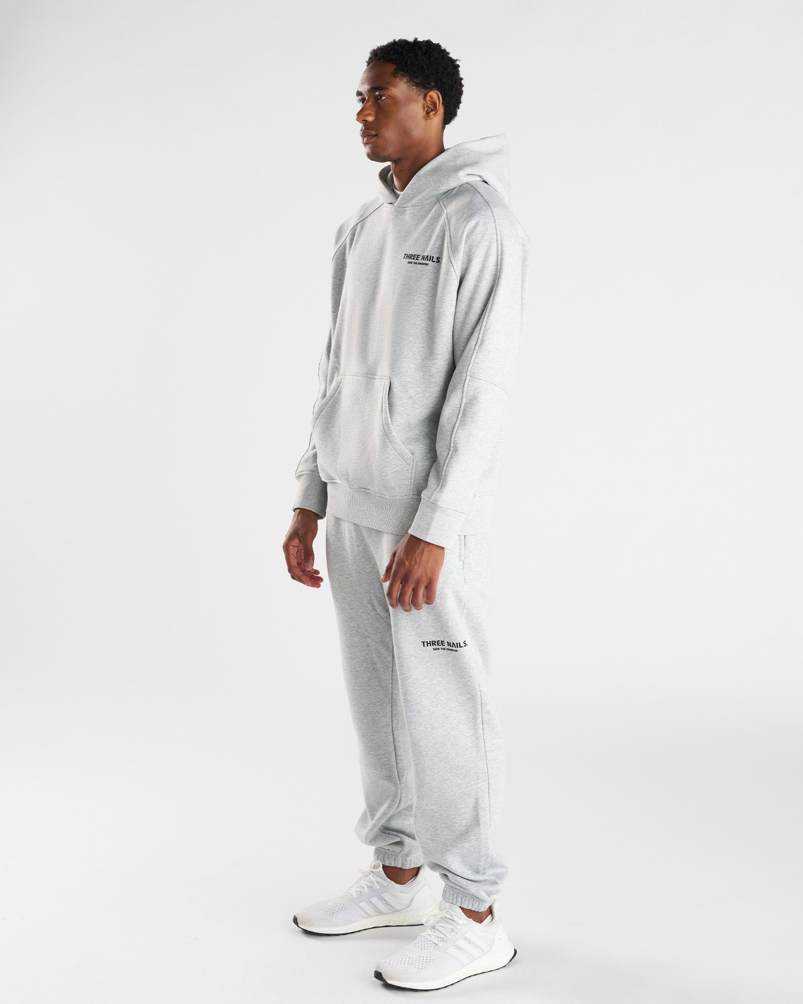 Signature Fleece Sweatpants "STK" - Heather Grey
