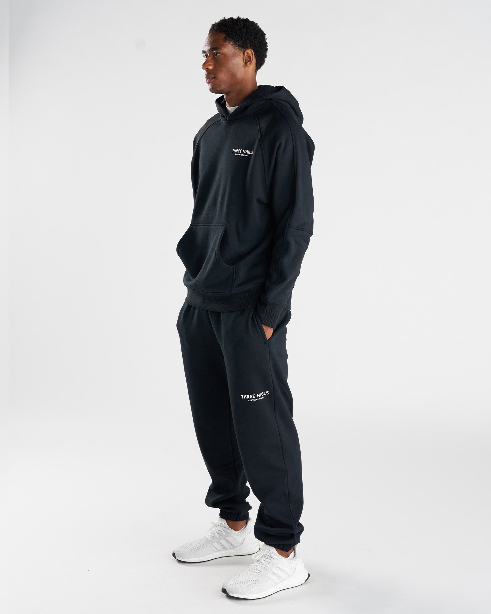 Signature Fleece Sweatpants "STK" - Black