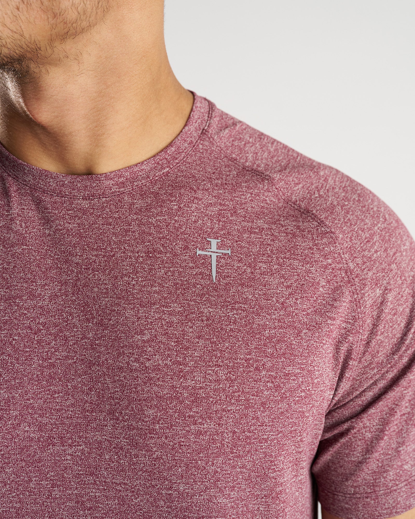 Aion-Lite™ Tee "Cross" - Merlot Marl