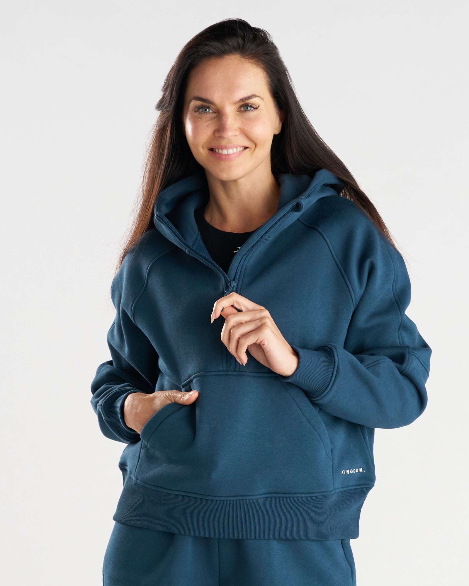 Women's Signature Fleece Half-Zip Hoodie - Midnight Navy