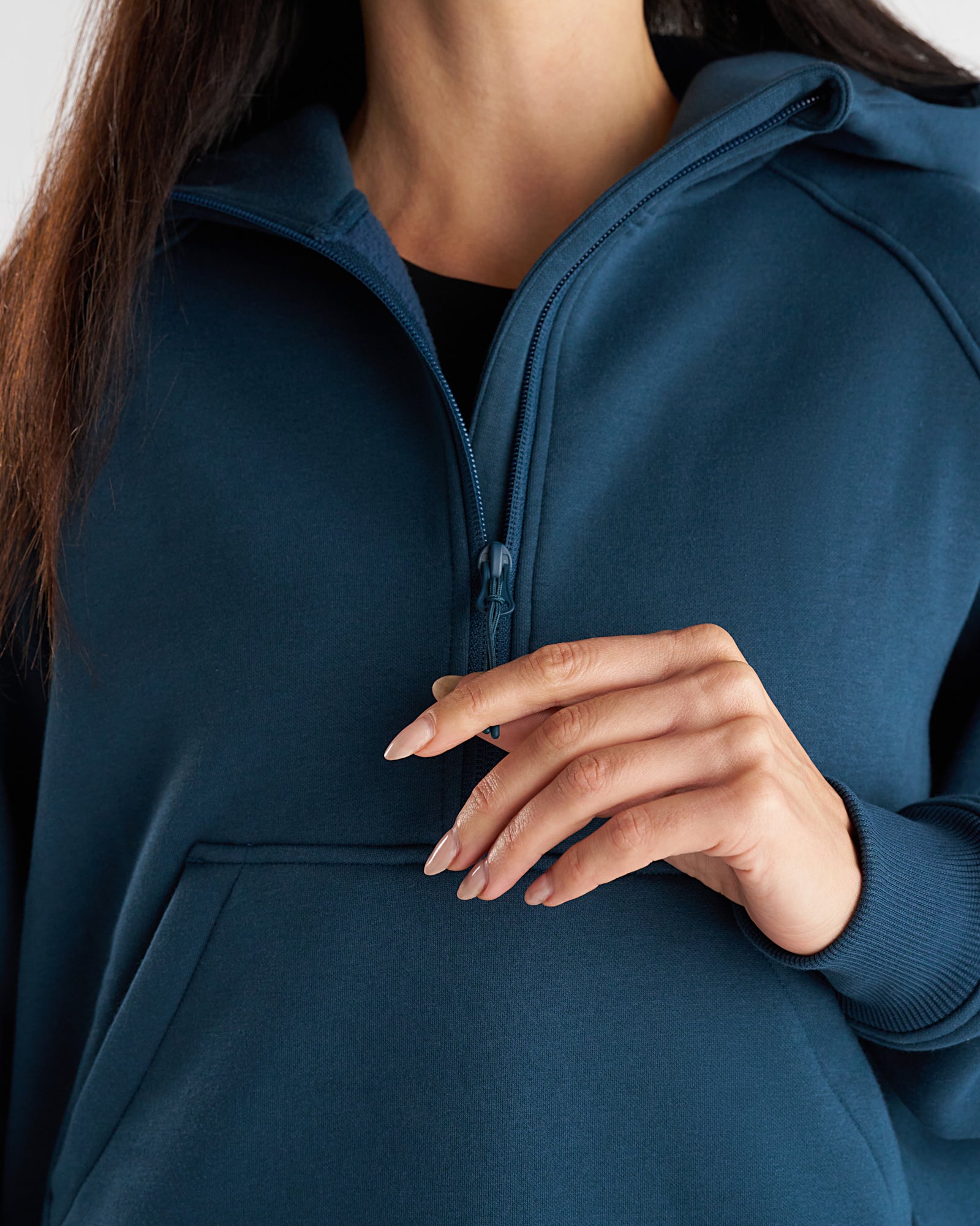 Women's Signature Fleece Half-Zip Hoodie - Midnight Navy