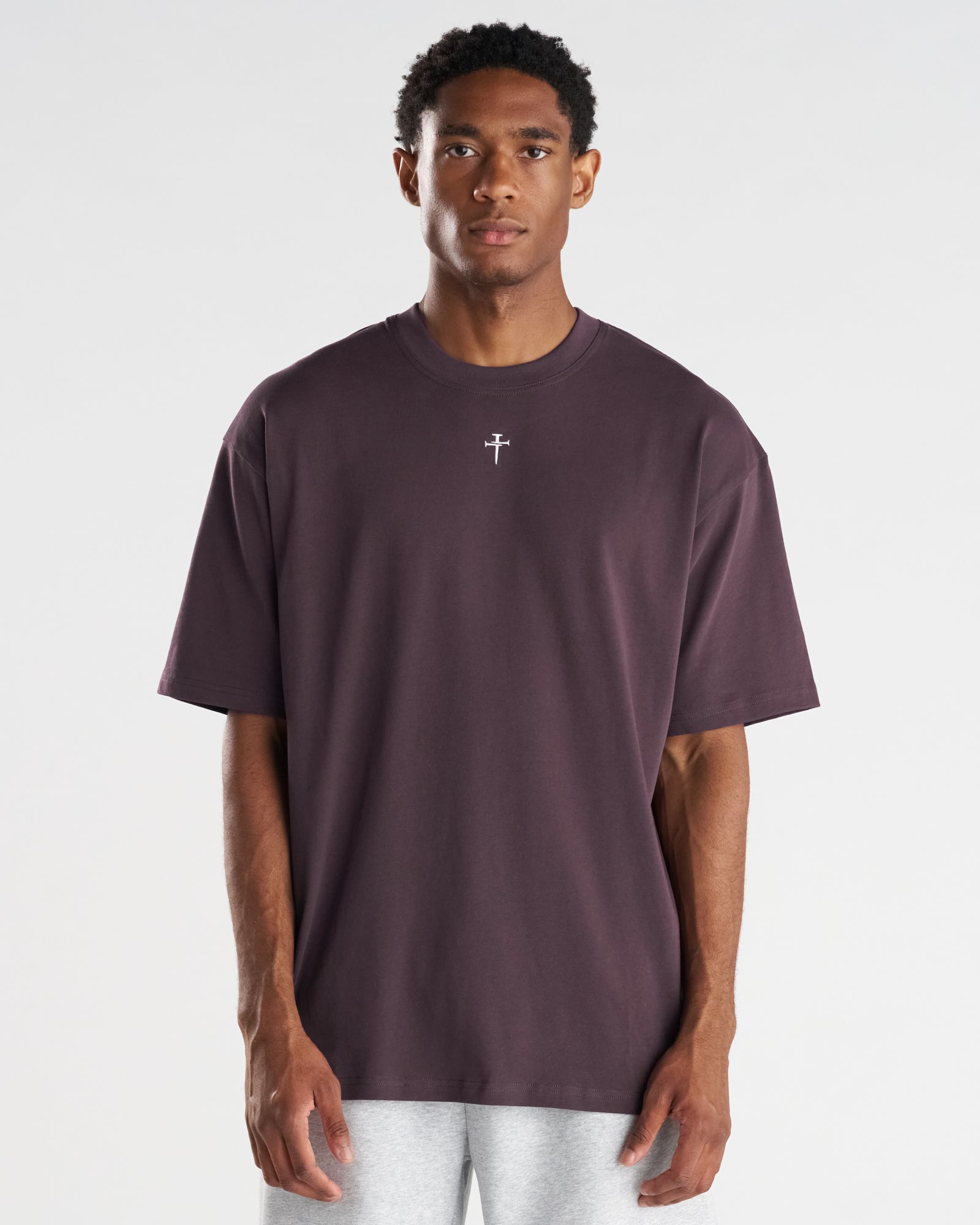 Heavyweight Cotton Oversized Tee "FHG" - Nightshade