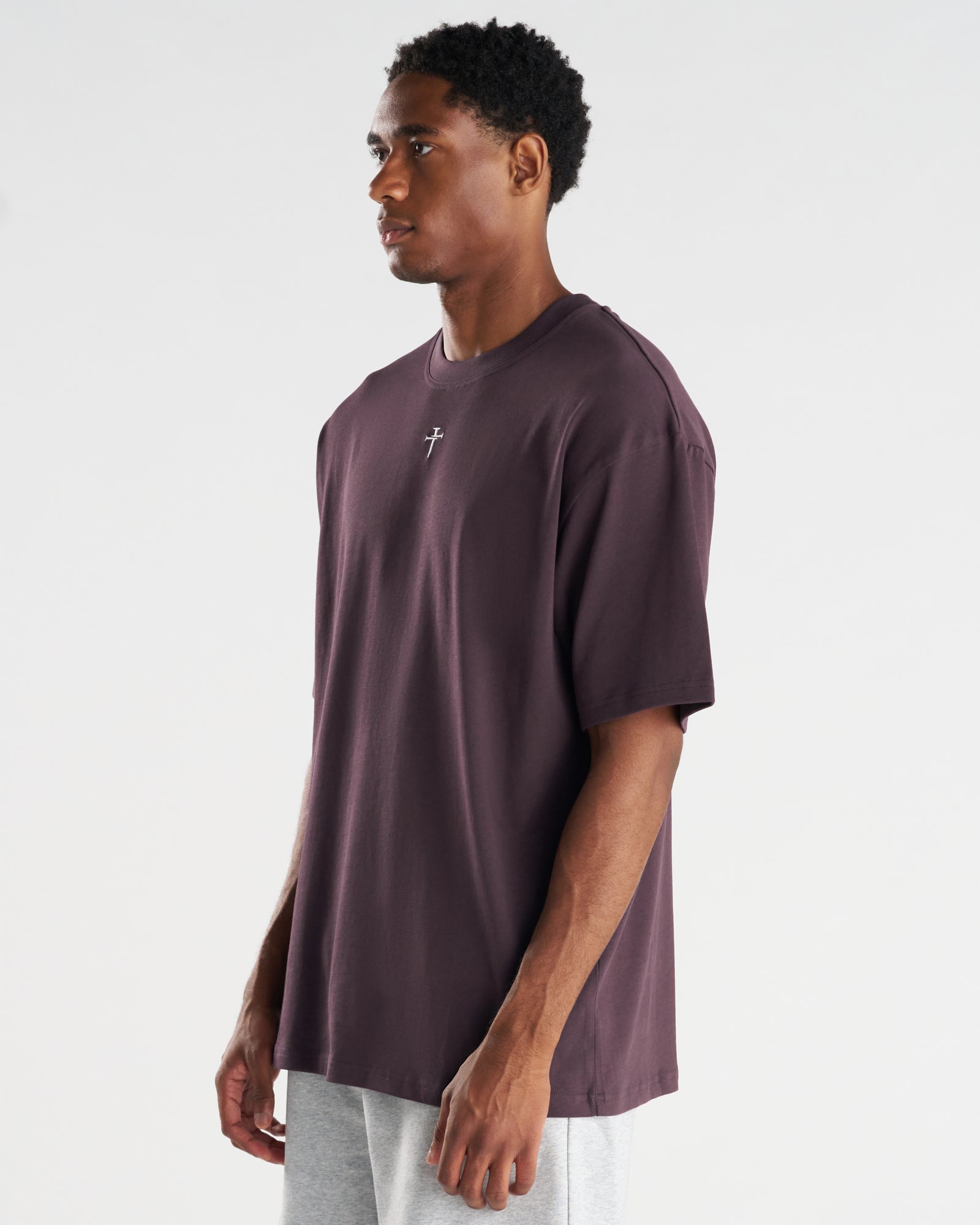 Heavyweight Cotton Oversized Tee "FHG" - Nightshade