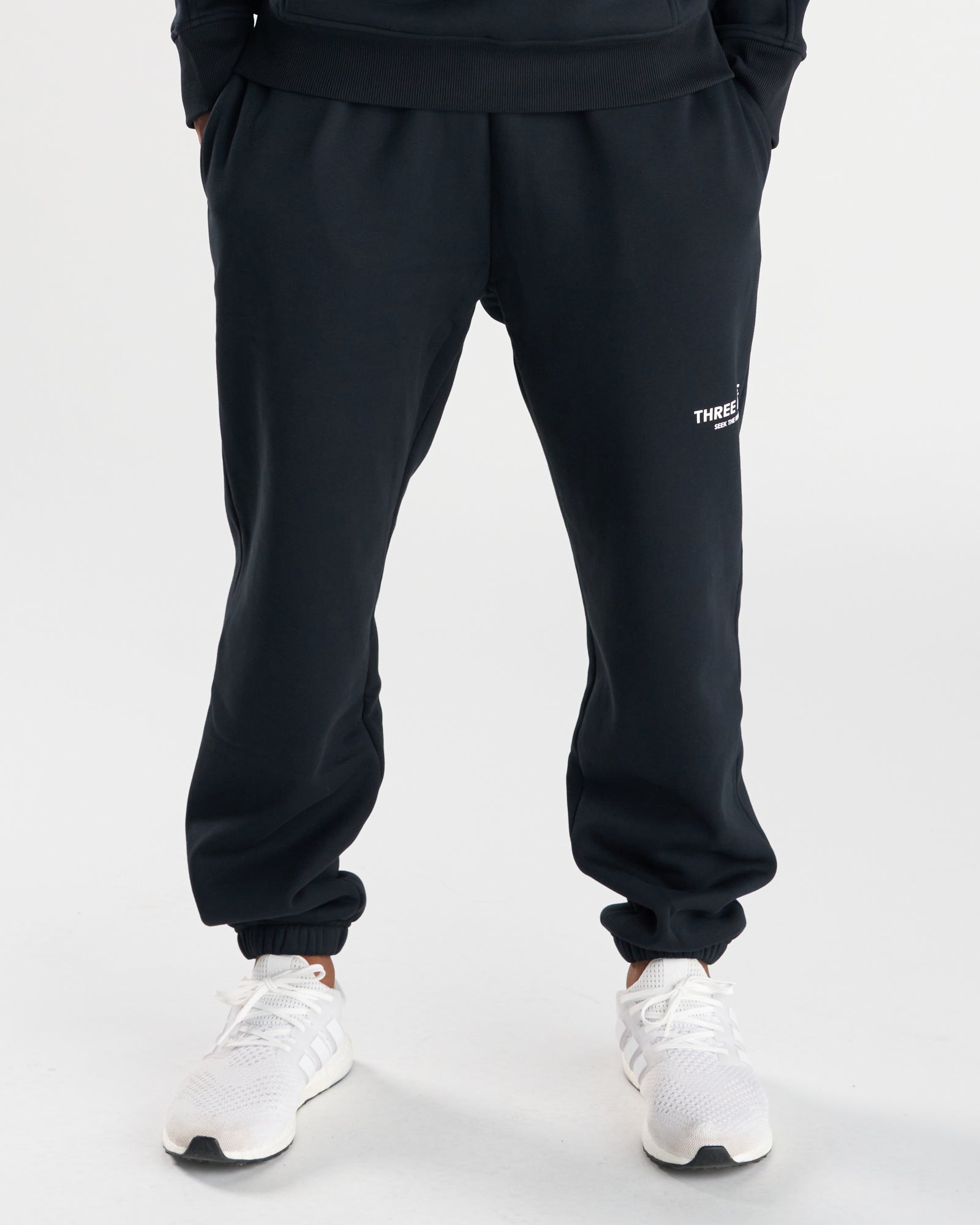 Signature Fleece Sweatpants "STK" - Black