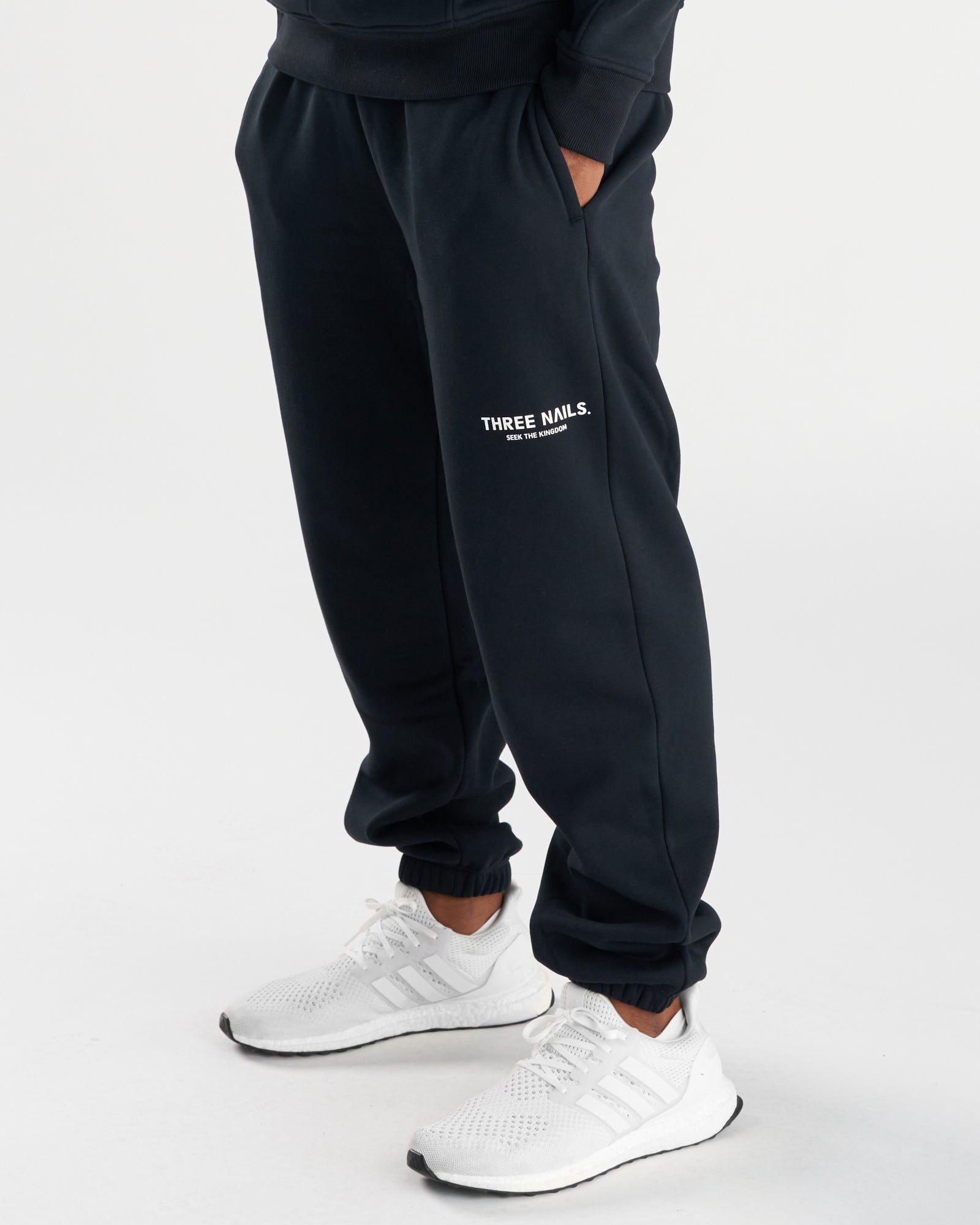 Signature Fleece Sweatpants "STK" - Black