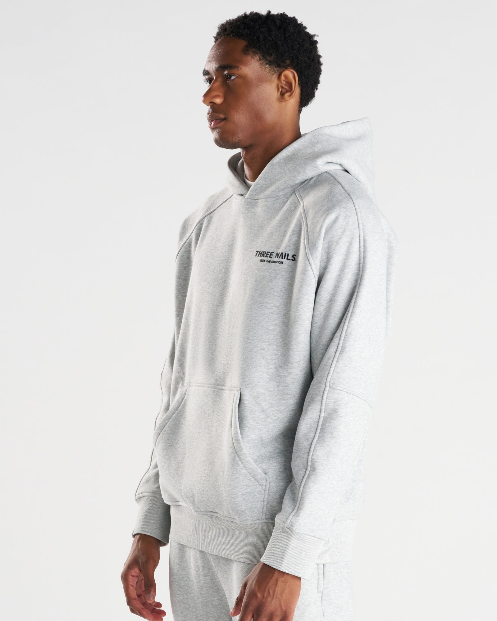 Signature Fleece Hoodie "STK" - Heather Grey