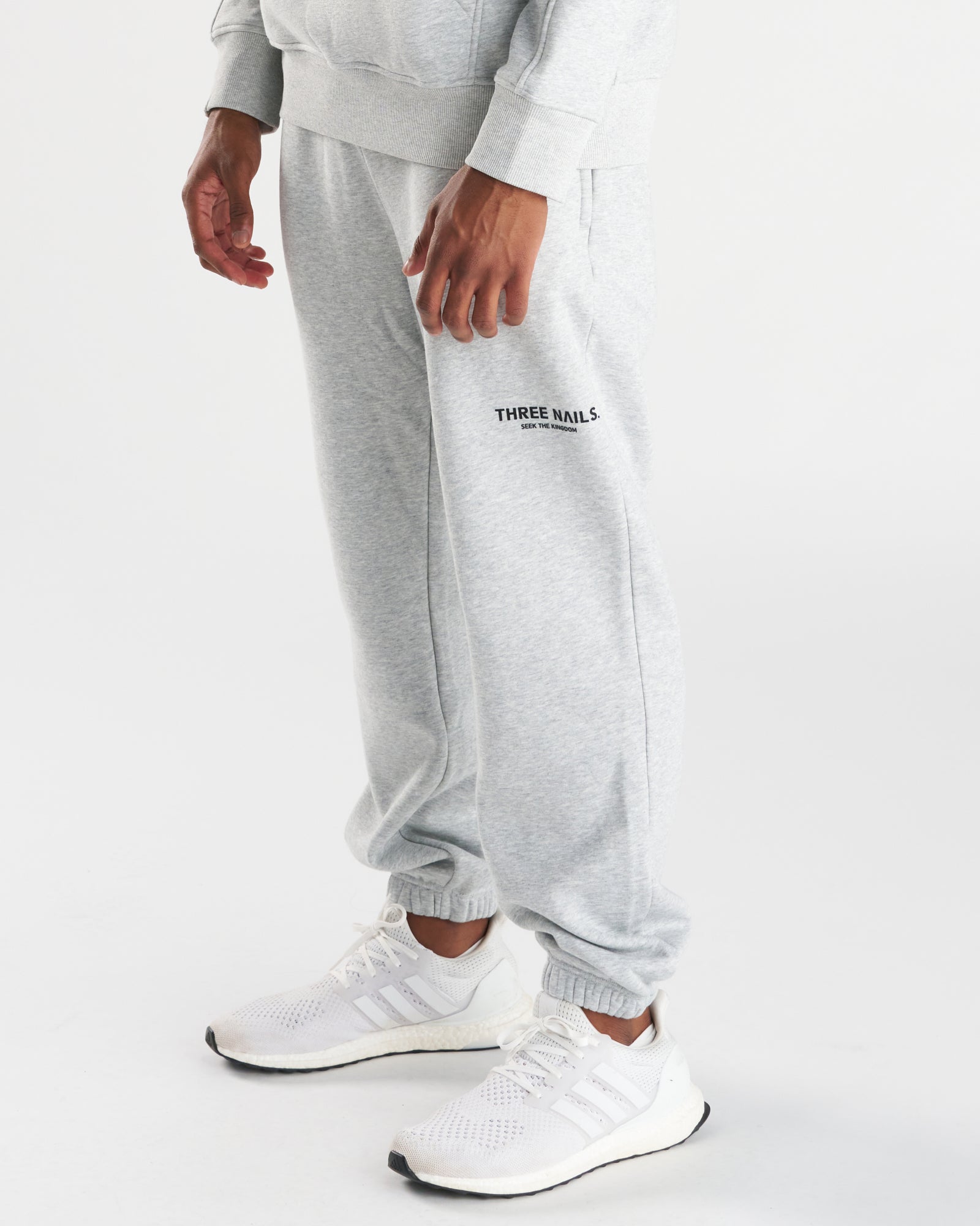 Signature Fleece Sweatpants "STK" - Heather Grey